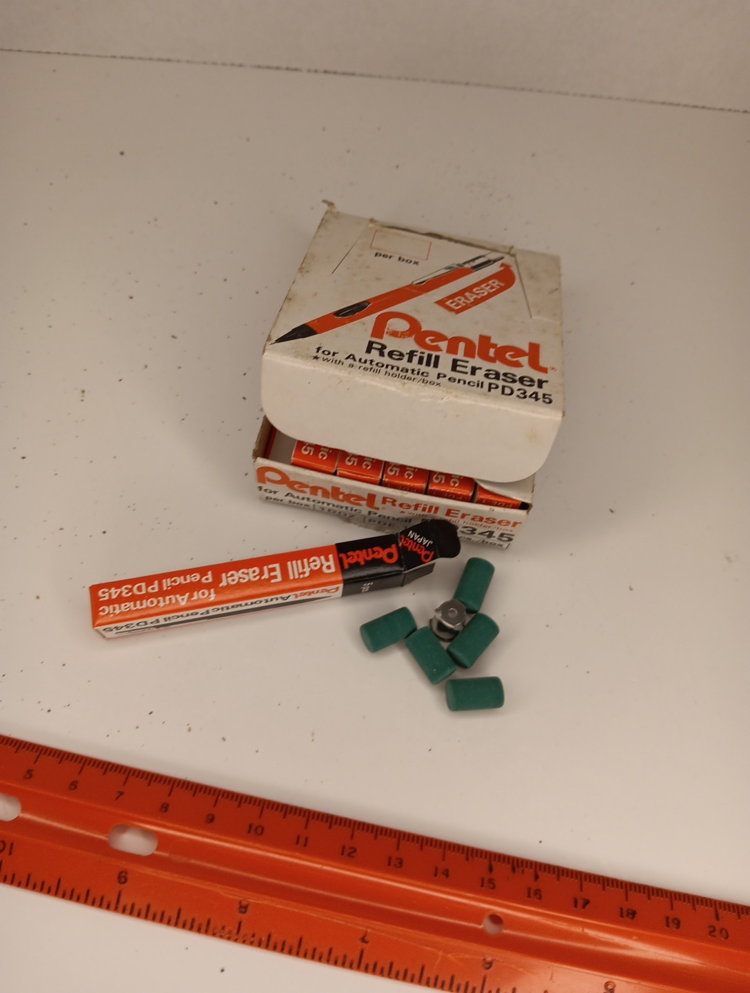 Pentel Refill Eraser For Automatic Pencil PD345 Vintage, 60 Erasers Total