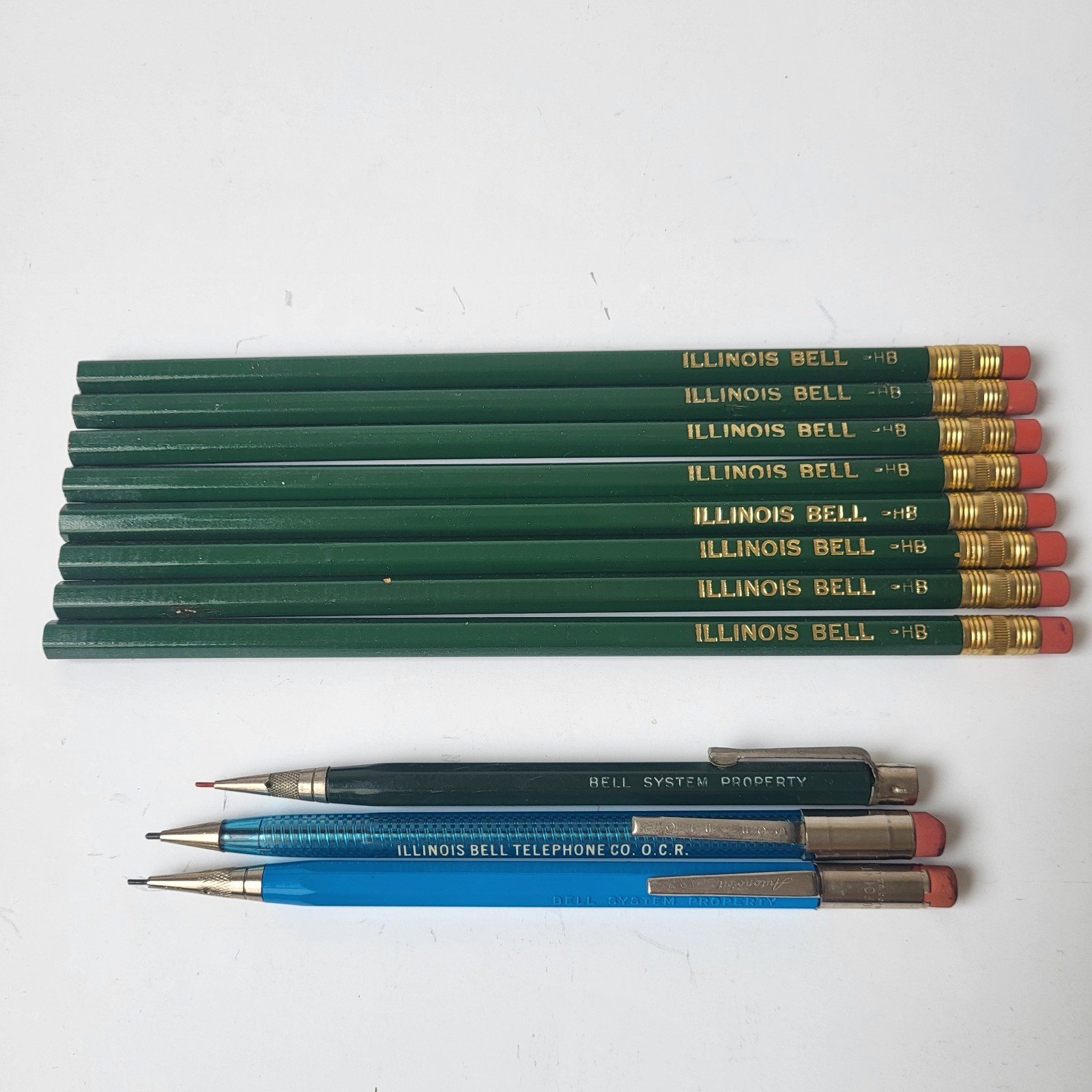 Bell Systems Mechanical Pencils Autopoint Scripto & Illinois Bell Pencils Lot 11