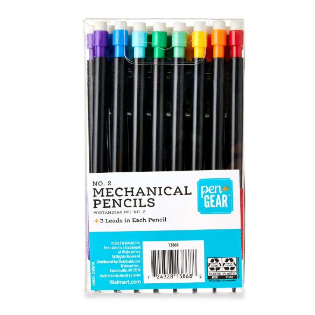 Pen+Gear #2 Comfort Grip Mechanical Pencils 0.7 Mm Lead 24 Pack