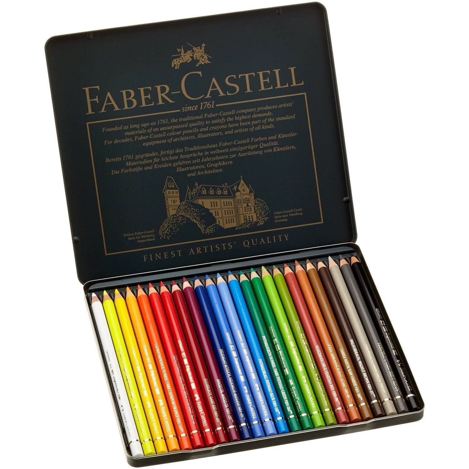 Faber-Castell Polychromos Artists’ Color Pencils 24 Count (Pack of 1), Multi