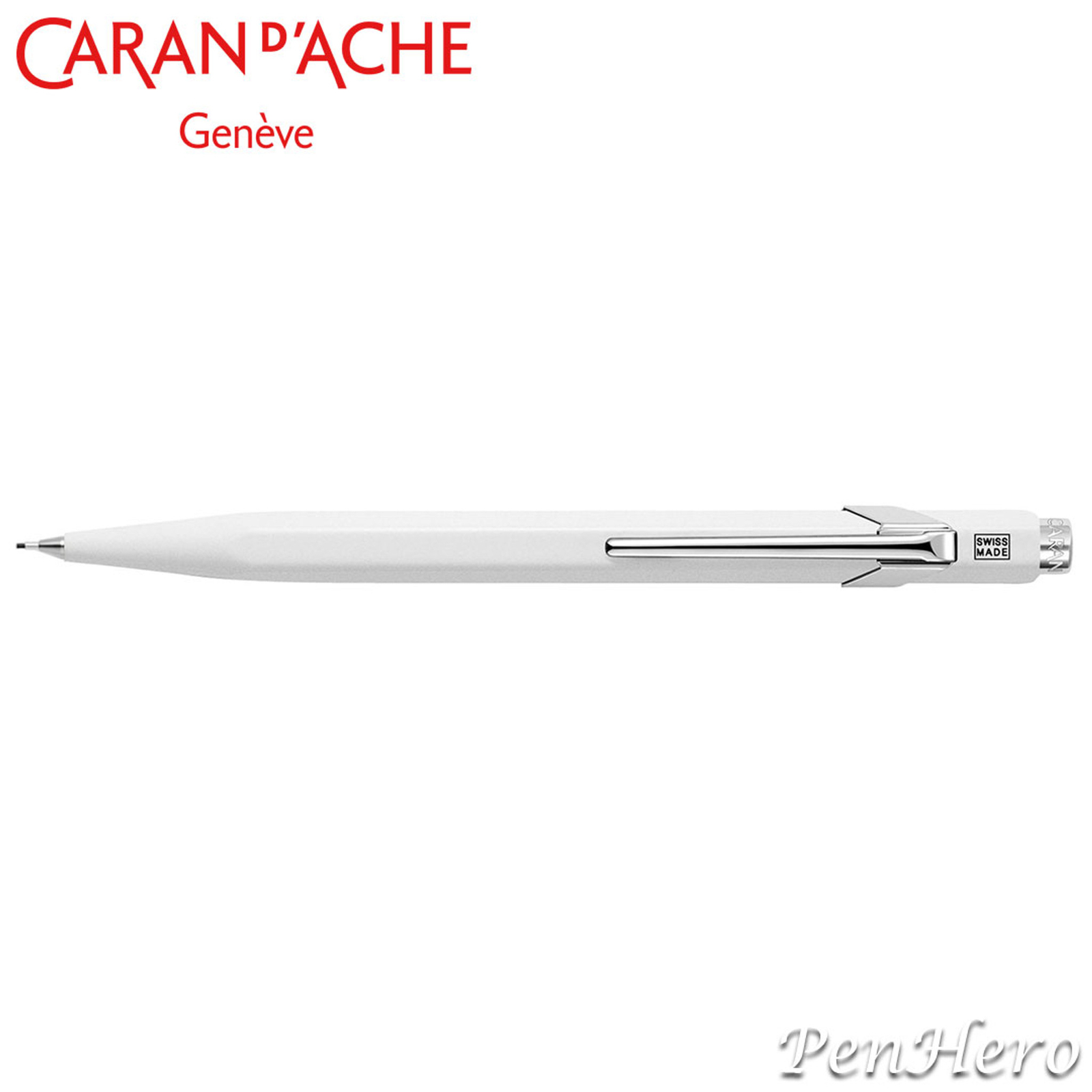 Caran d’Ache 844 Metal White 0.7mm Mechanical Pencil 844.001
