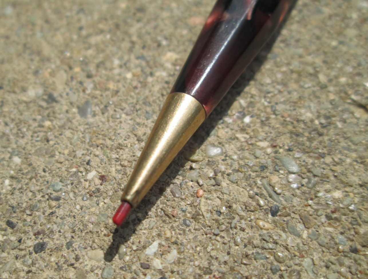 Whal Eversharp Brand Dark Red Swirled Celluloid Mechanical Pencil Vintage As-Is