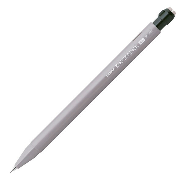 Zebra Mechanical Pencil Knock Penci M-1700 0.5 mm Gray with 3 Refills Eraser