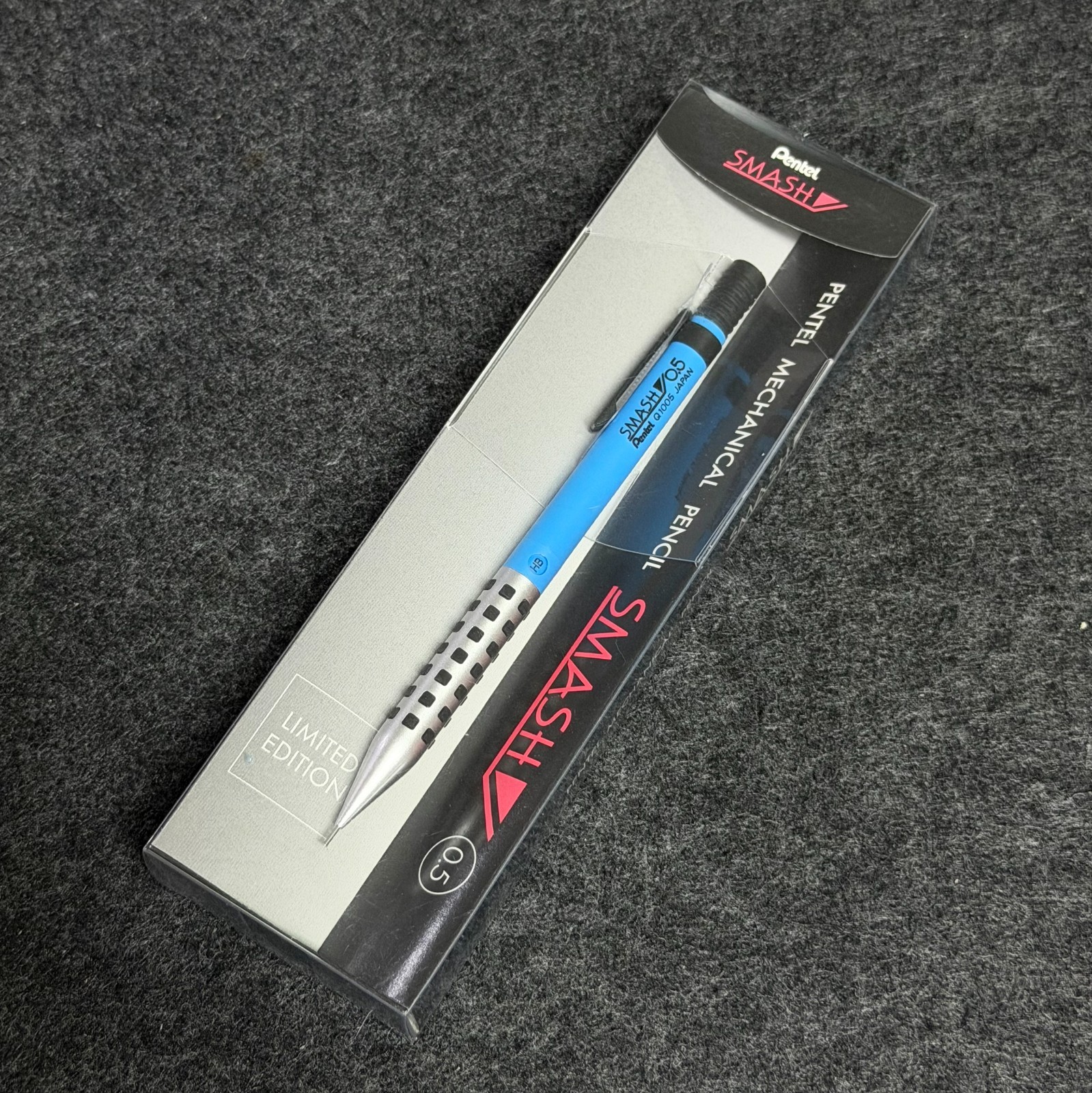 Rare Pentel SMASH York Benimaru Limited 2018 Q1005-SY Silver Blue 0.5mm Japan