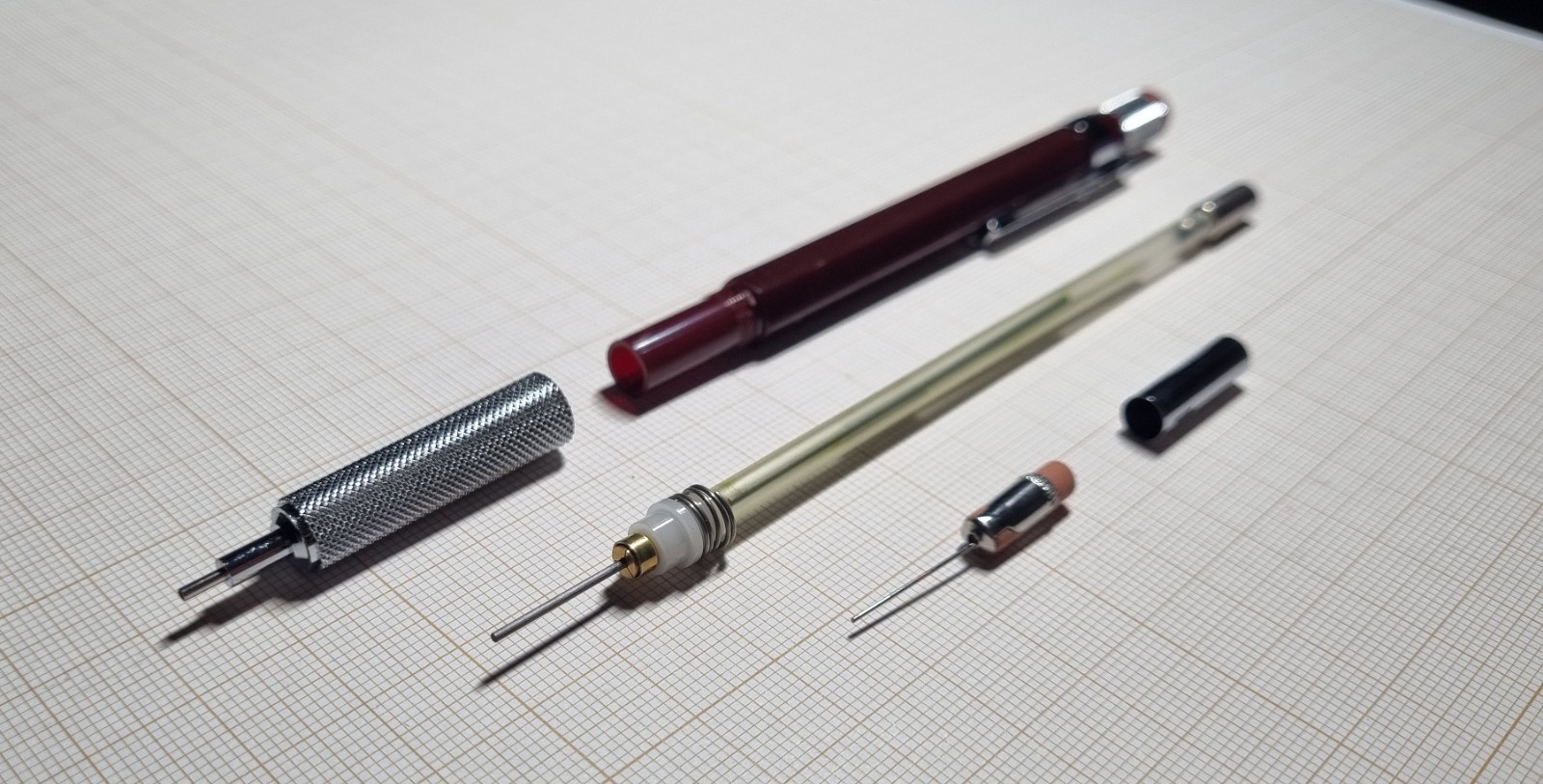 rOtring 500 0.9mm Burgundy rare vintage mechanical pencil NOS