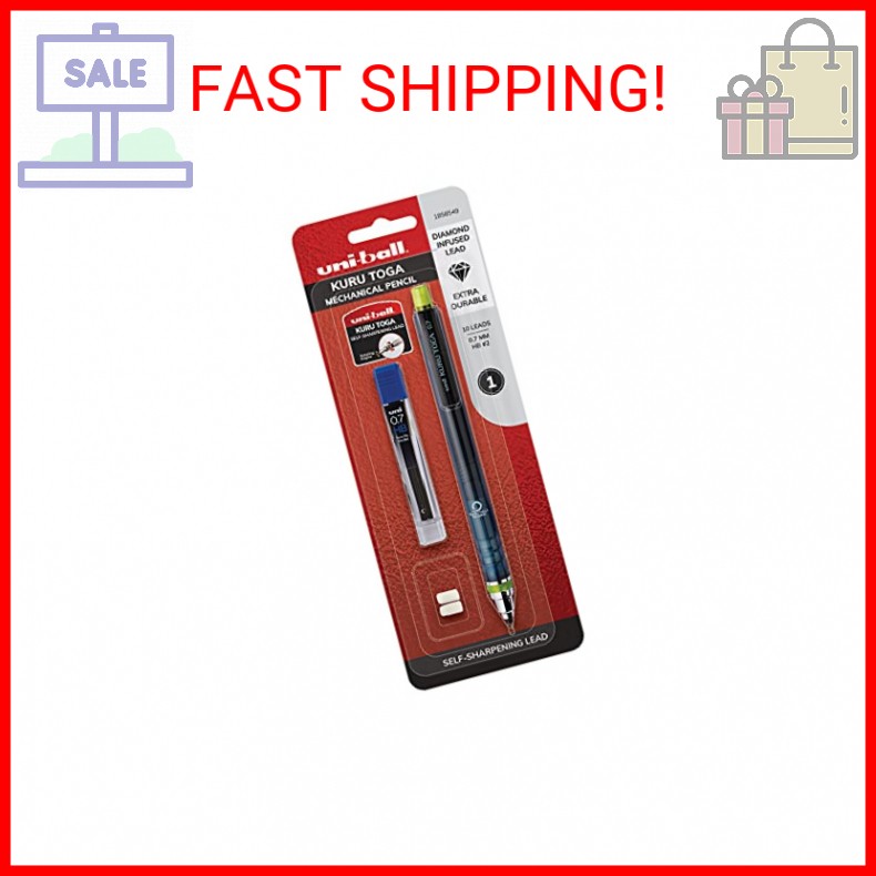 uniball Kuru Toga Mechanical Pencil Starter Kit, 0.7mm HB#2, 1 Pack