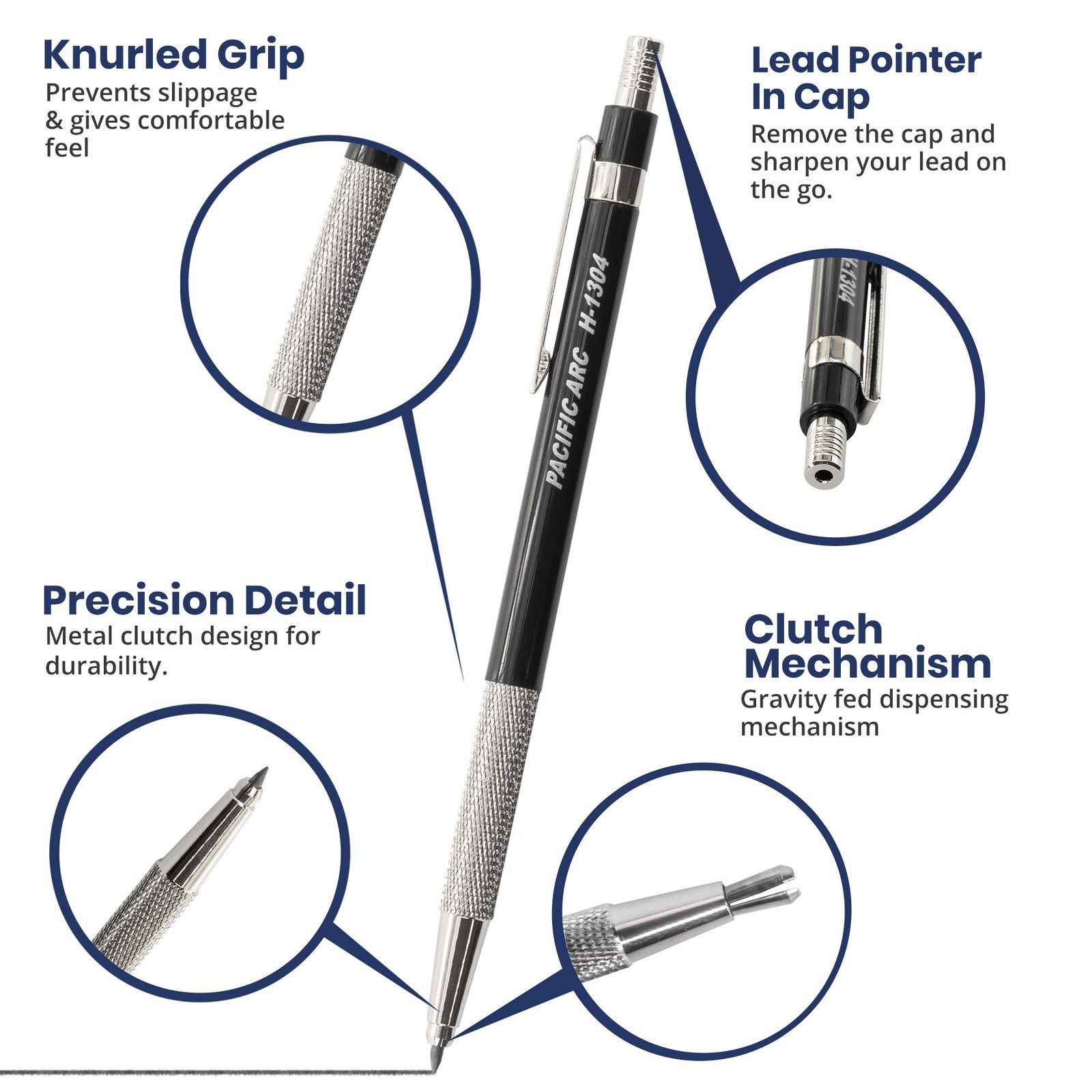 2mm Gravity Fed Lead Holder and Lead Sharpener, Blue Drafting Pencil for Arti…