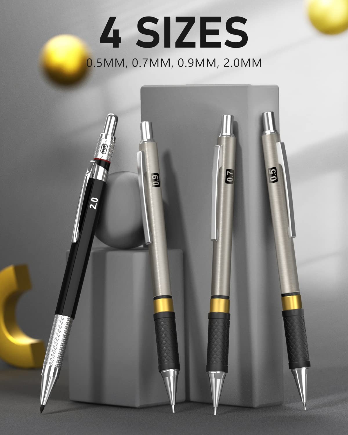 Four Candies Cute Mechanical Pencil Set, 6PCS Pastel Pencils…