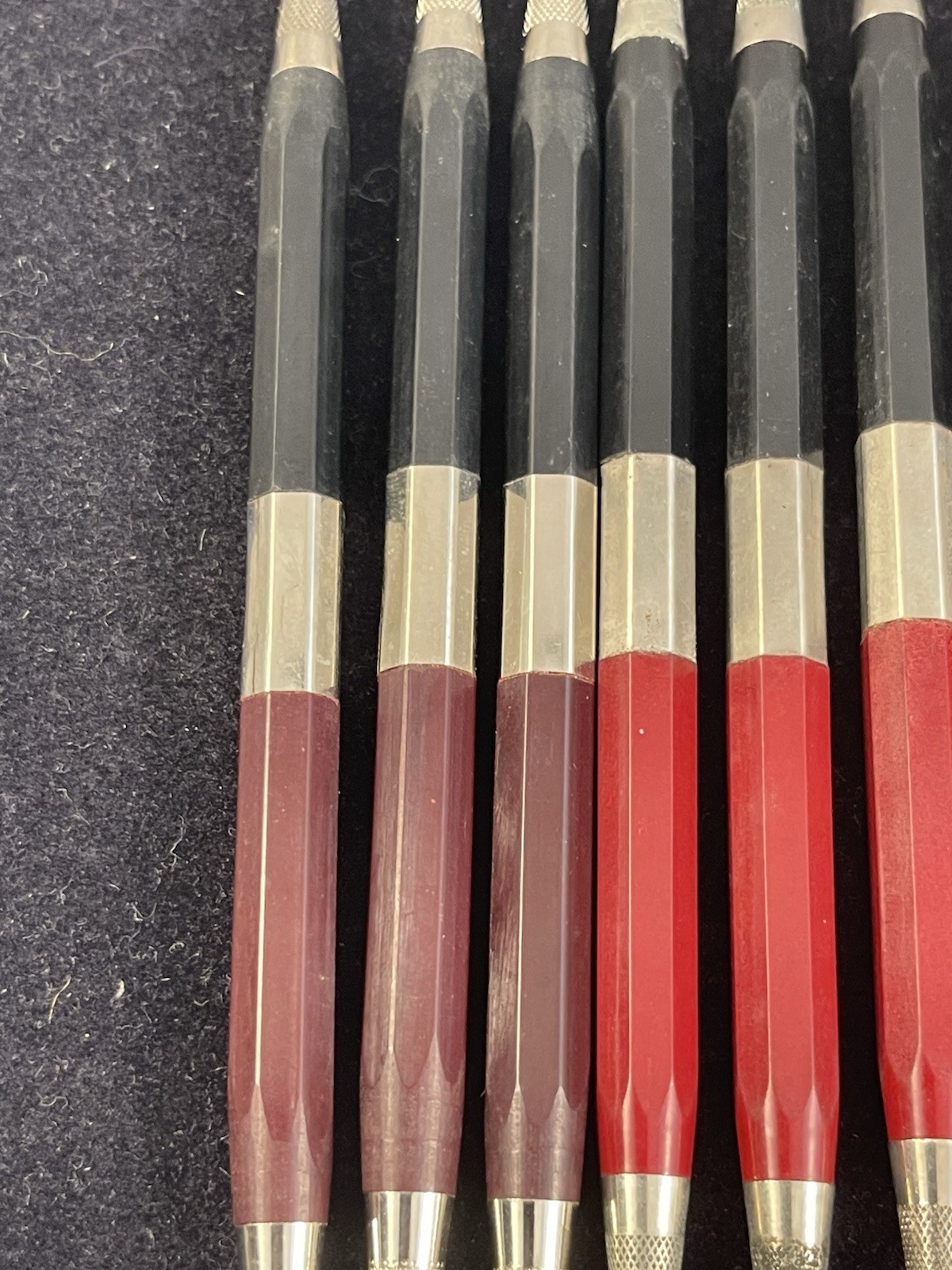 (7) Vintage 1940s / 50s Due-O-Lite Mechanical Duel End Drafting Colored Pencils