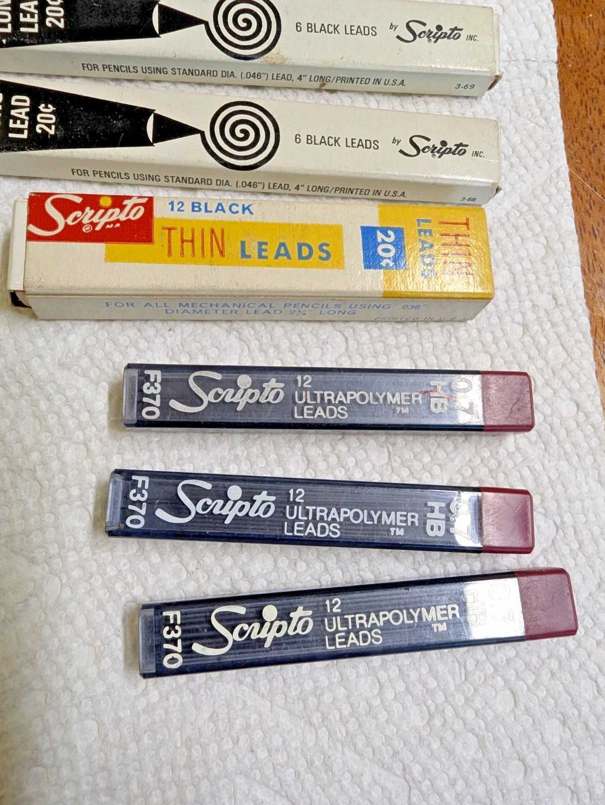 SCRIPTO Mechanical Pencil Pen Leads Bullet New & Old Variety Lot