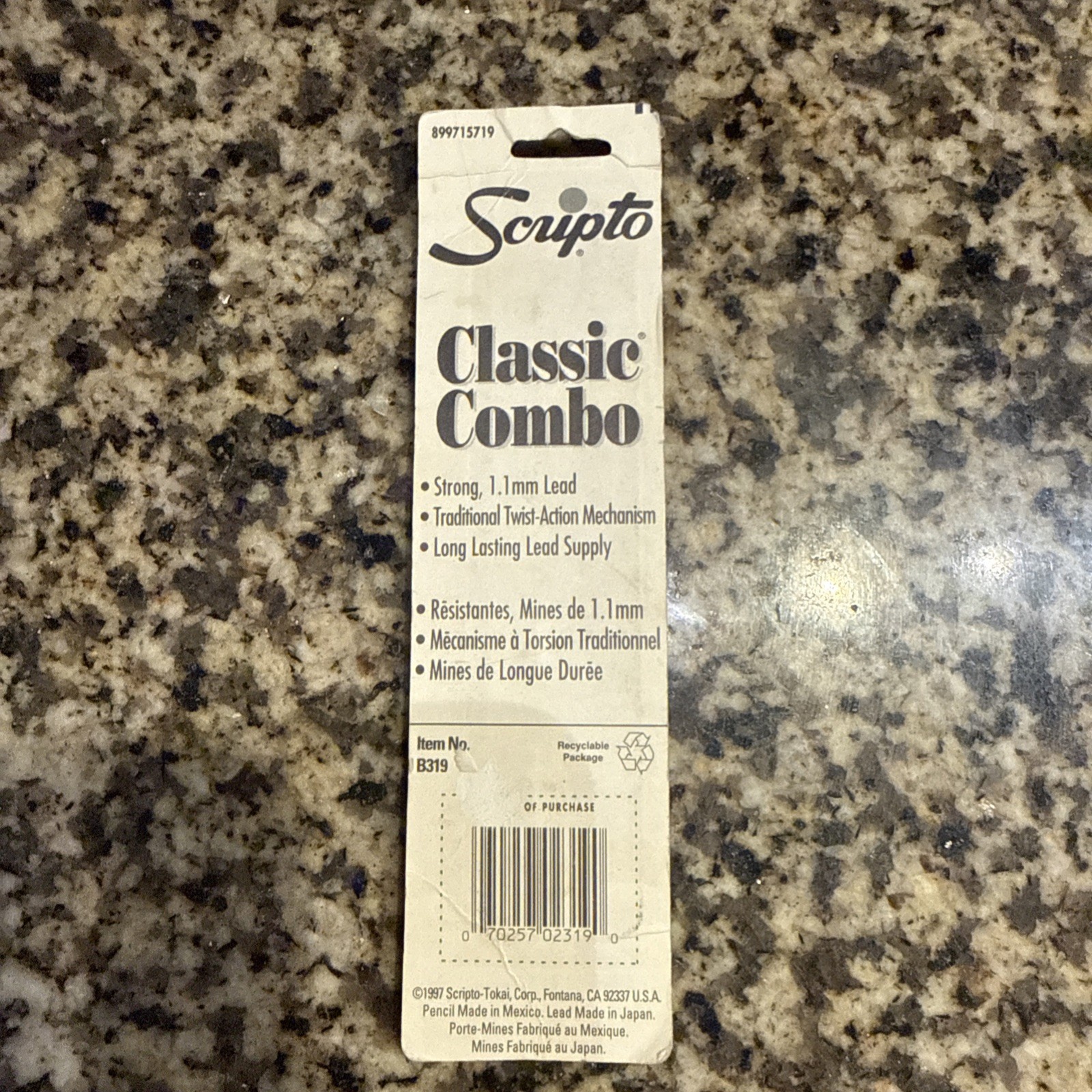 VTG Scripto Classic Combo Twist Mechanical Pencil w/ Refill 02319 Grey NOS 1997