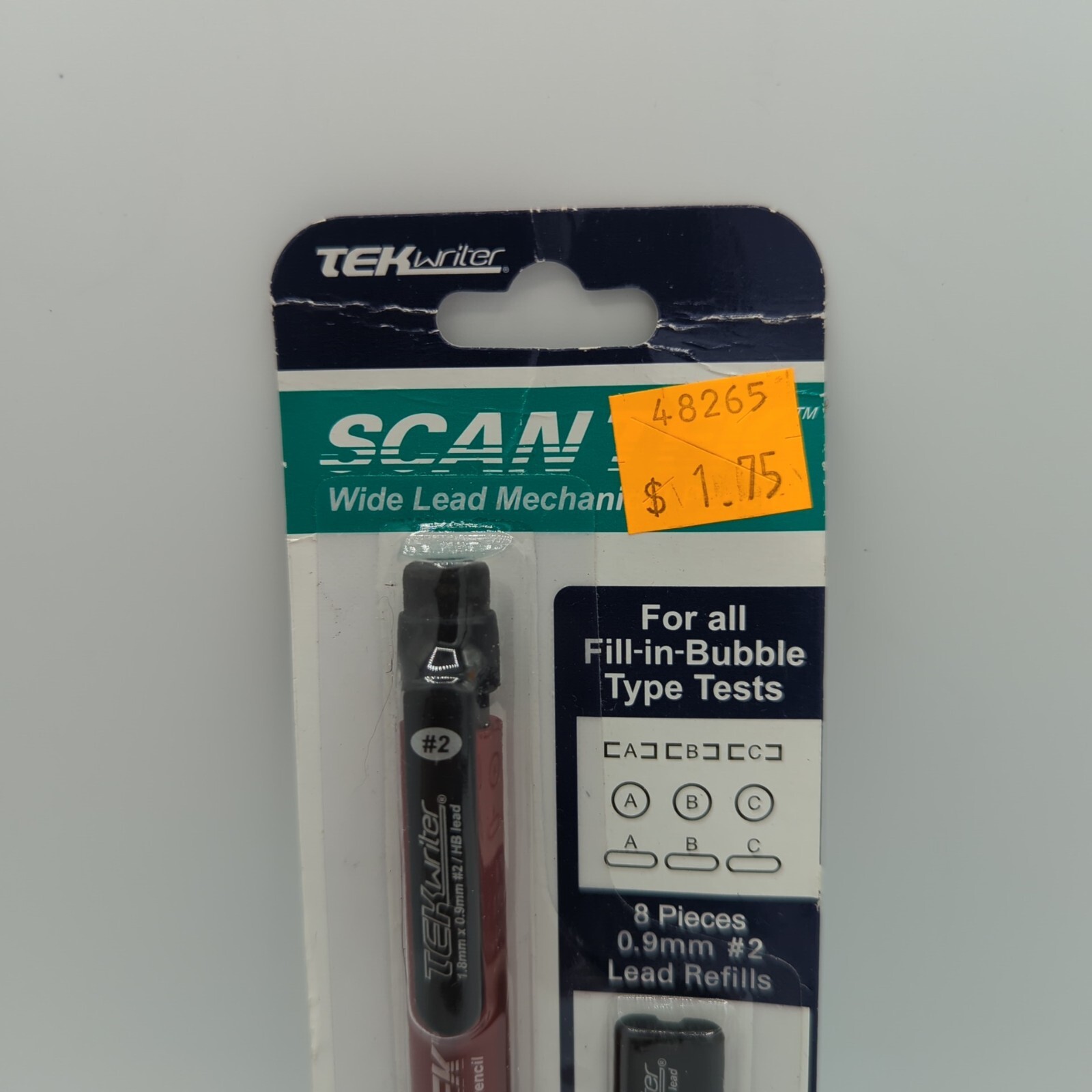 Tek Writer Scan Tek Wide Lead Mechanical Pencil 0.9 mm #2 HB With Refills 2008