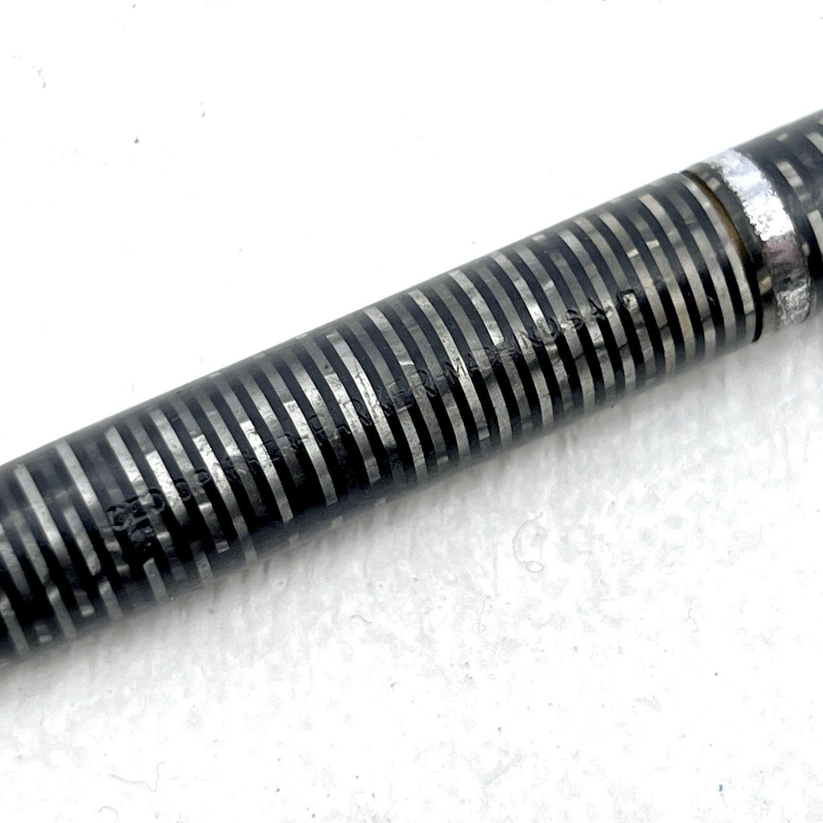 VTG Parker USA Gray Candy Stripe Silver Trim 4-5/8″ Mechanical Pencil SOLD AS IS