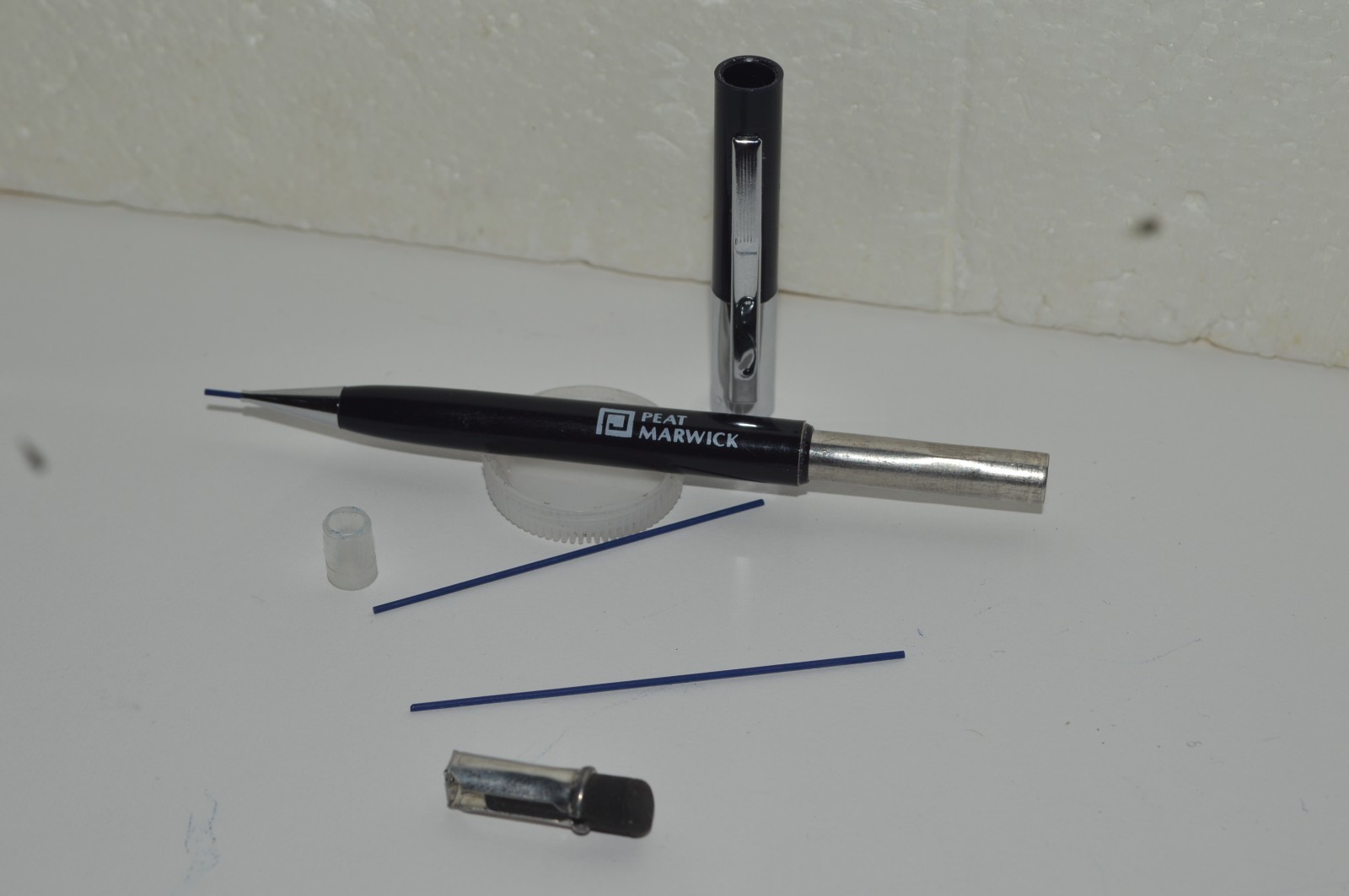 SCRIPTO P369 Mechanical Pencil .9mm Peat Marwick Promo Korea 1970s New Old Stock