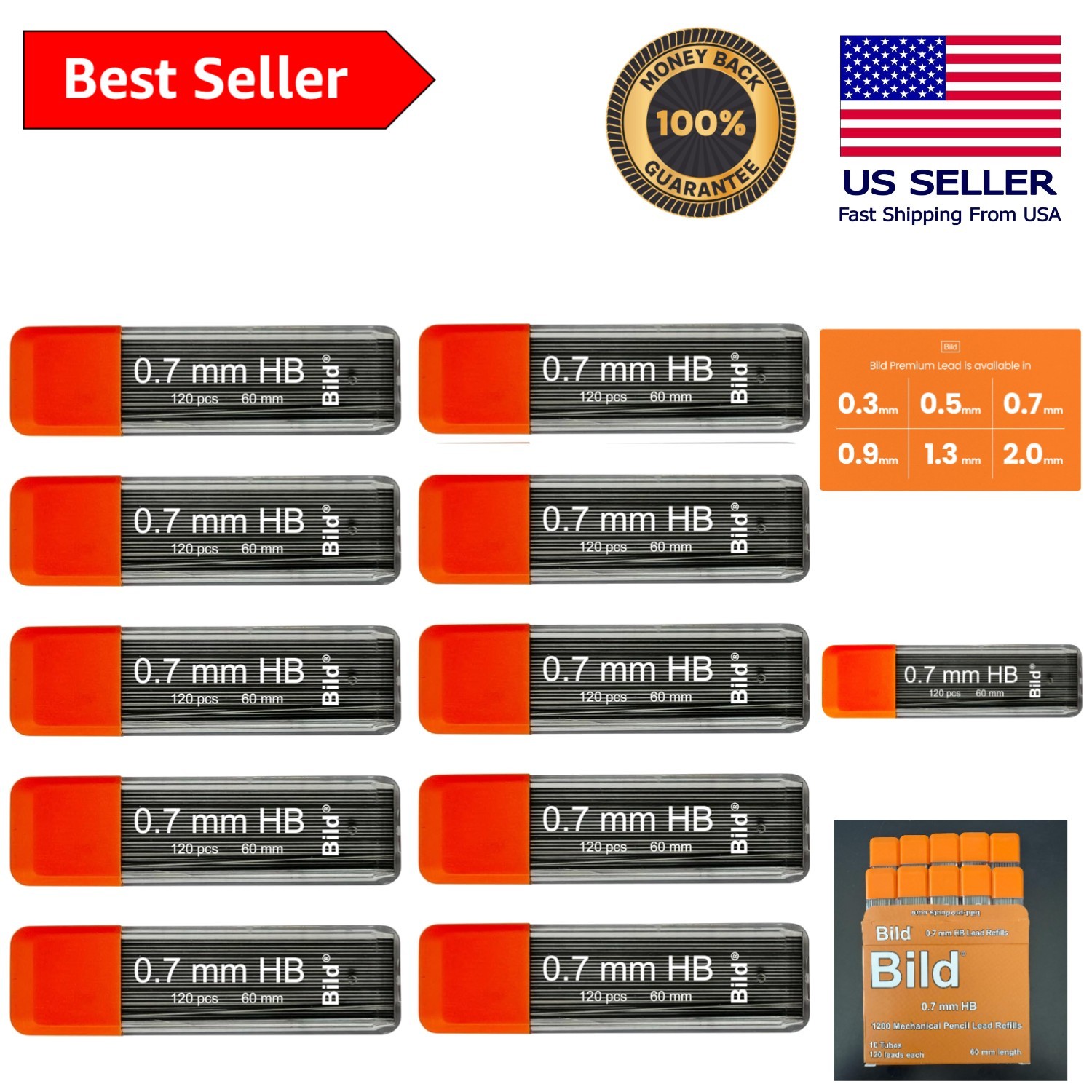 Smooth-Flowing 0.7 mm HB Mega Lead Refills – Perfect for Writing and Coloring
