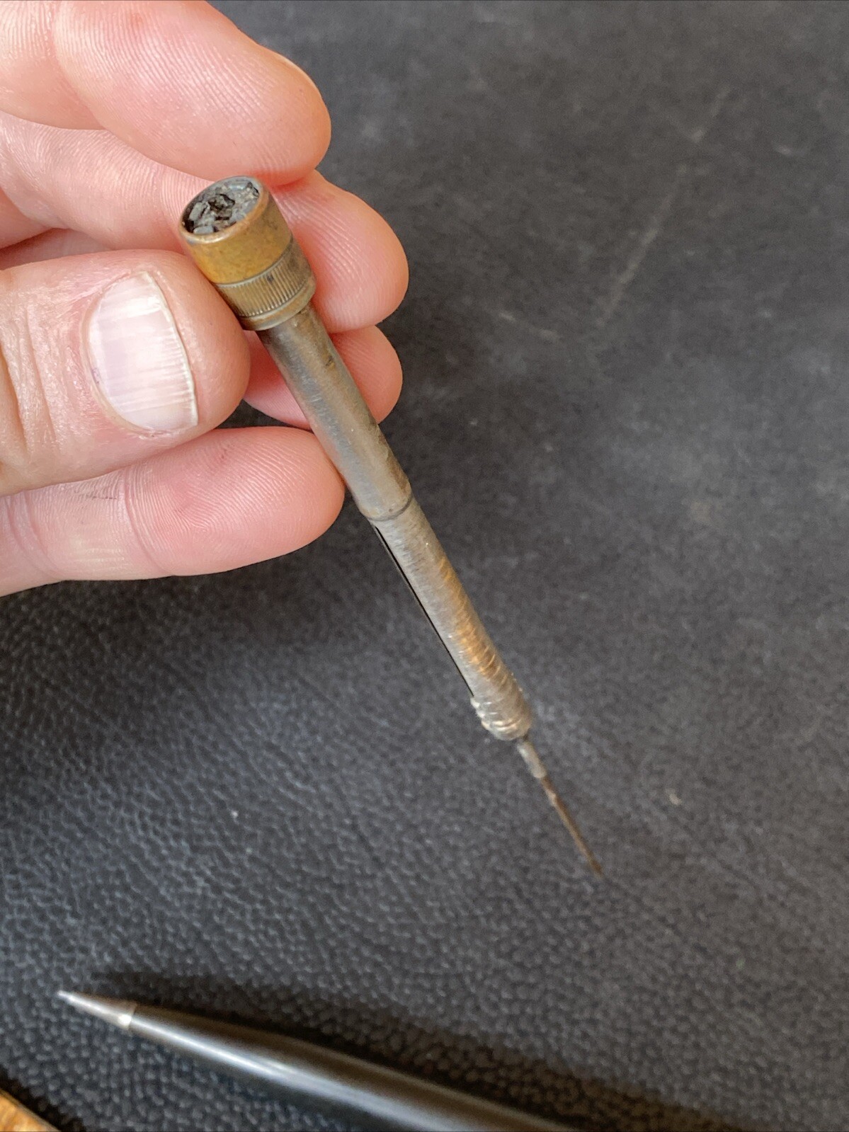ANTIQUE VTG EARLY Brown Brass WAHL EVERSHARP Mechanical Pencil AS IS UNTESTED