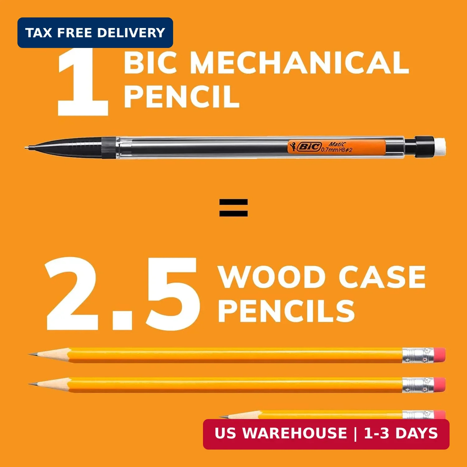 BIC Mechanical Pencils 0.7mm & 0.5mm, #2 EXTRA SMOOTH with Various Color Barrels
