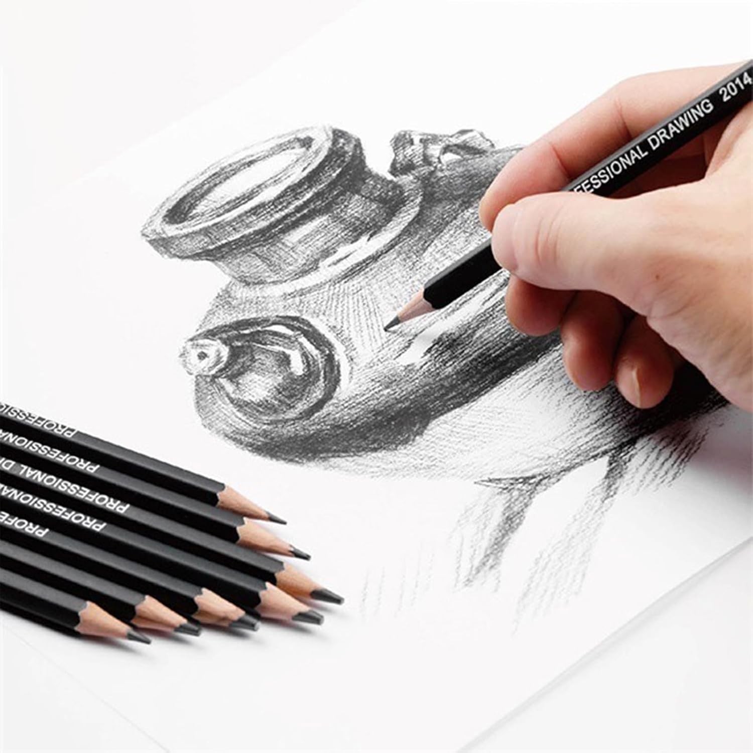 Drawing Pencils, 24pcs Sketching Pencils Set with Graphite 12B black