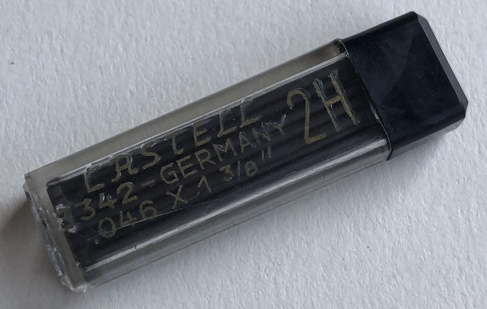 Vintage A. W. FABER CASTELL Mechanical Pencil Lead 2H 1.18mm NOS 18pk Germany