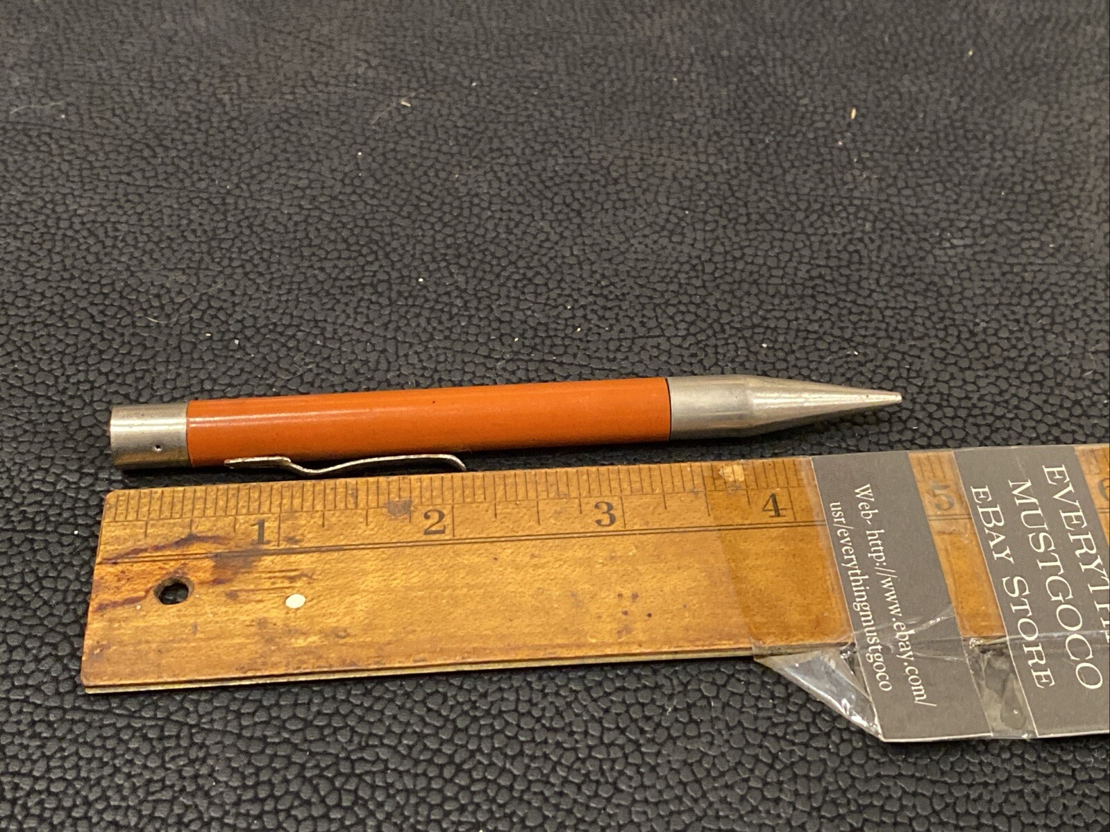 VTG Blue and Silver Welsh Mfg Co Working Mechanical Pencil Antique ORANGE AS IS*