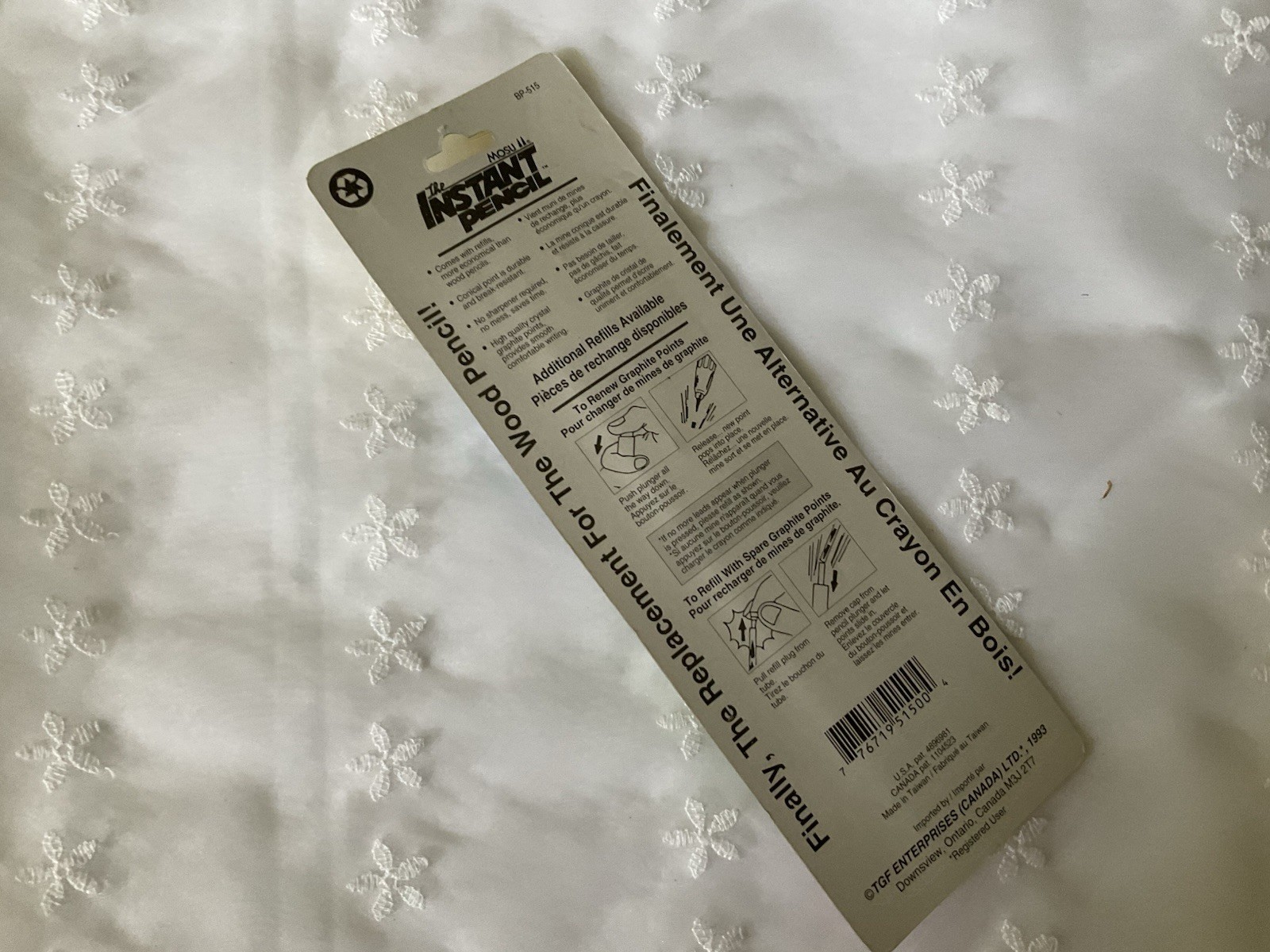 Vintage The Mosu Instant Pencil With Eraser on Top Sealed Package New
