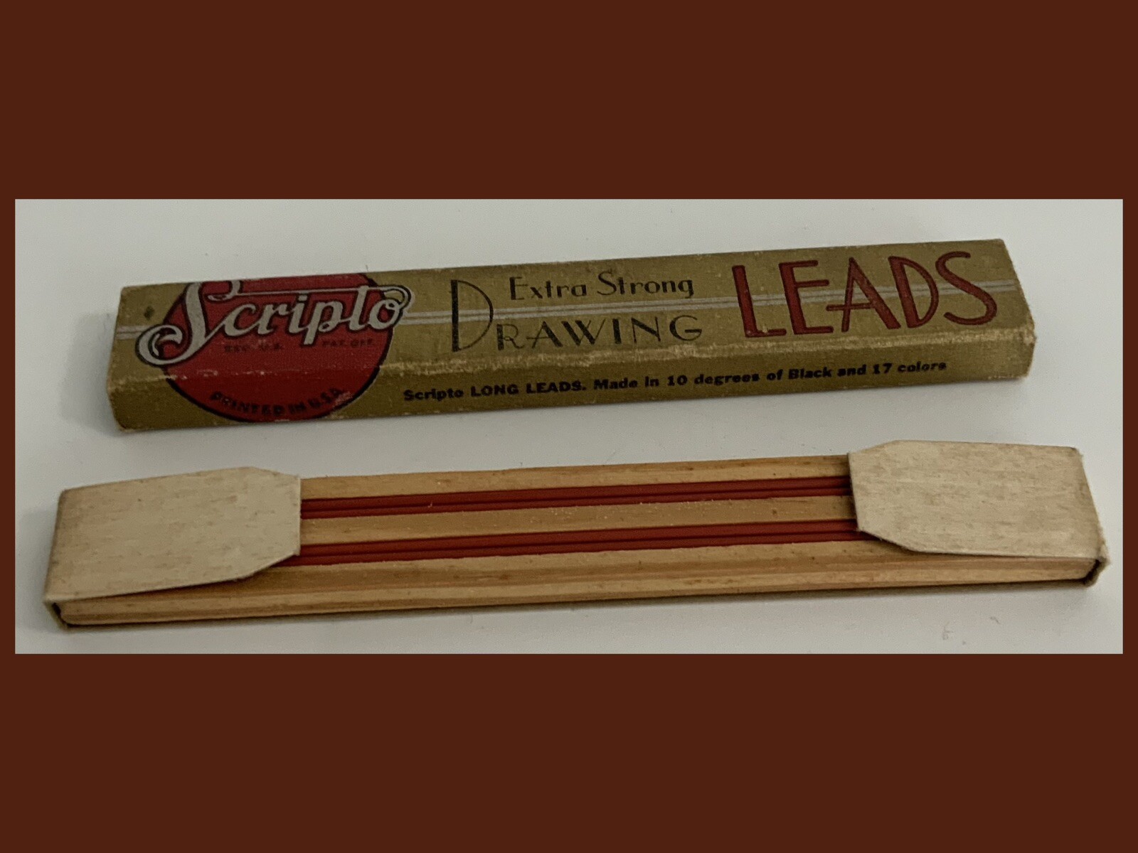 Vtg Scripto Extra Strong Drawing Leads #130/133 Red & Black – 6 Packs Read Desc!
