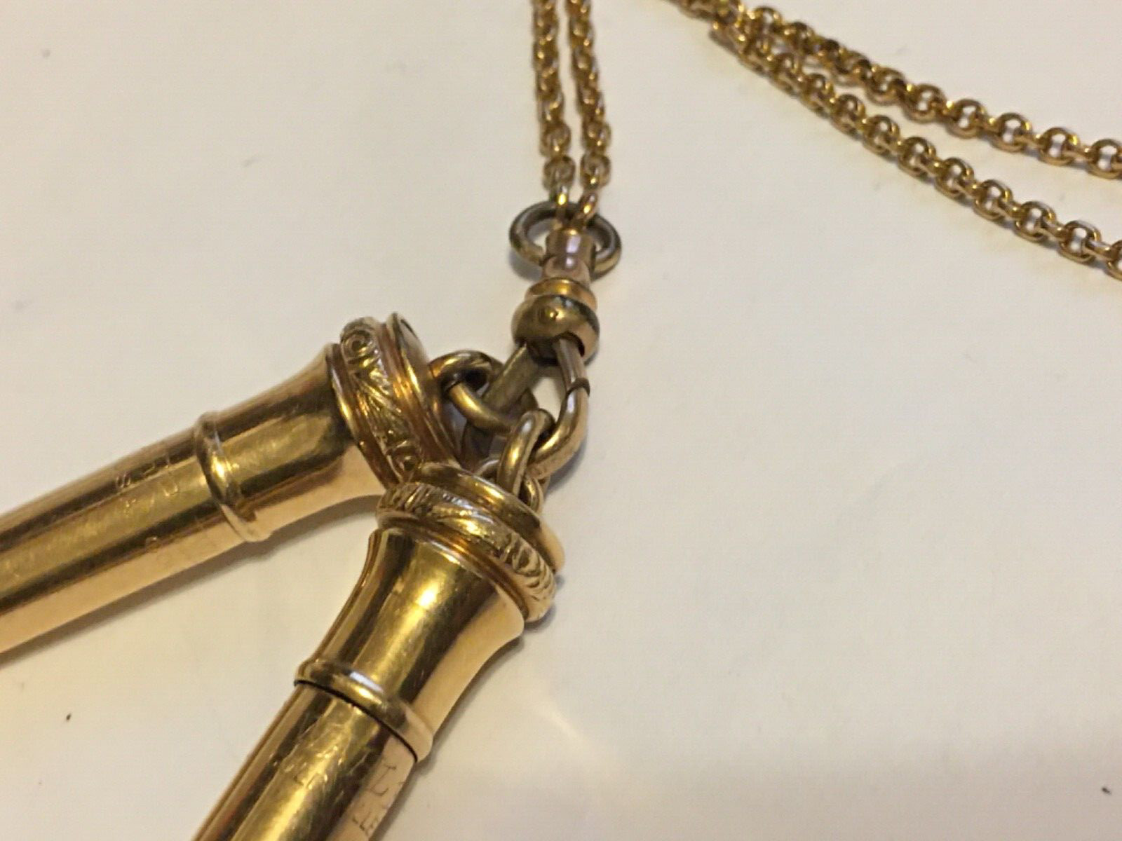 Vintage- 2 Wahl Eversharp Gold Filled Mechanical Pencils On A Long 26″ Chain