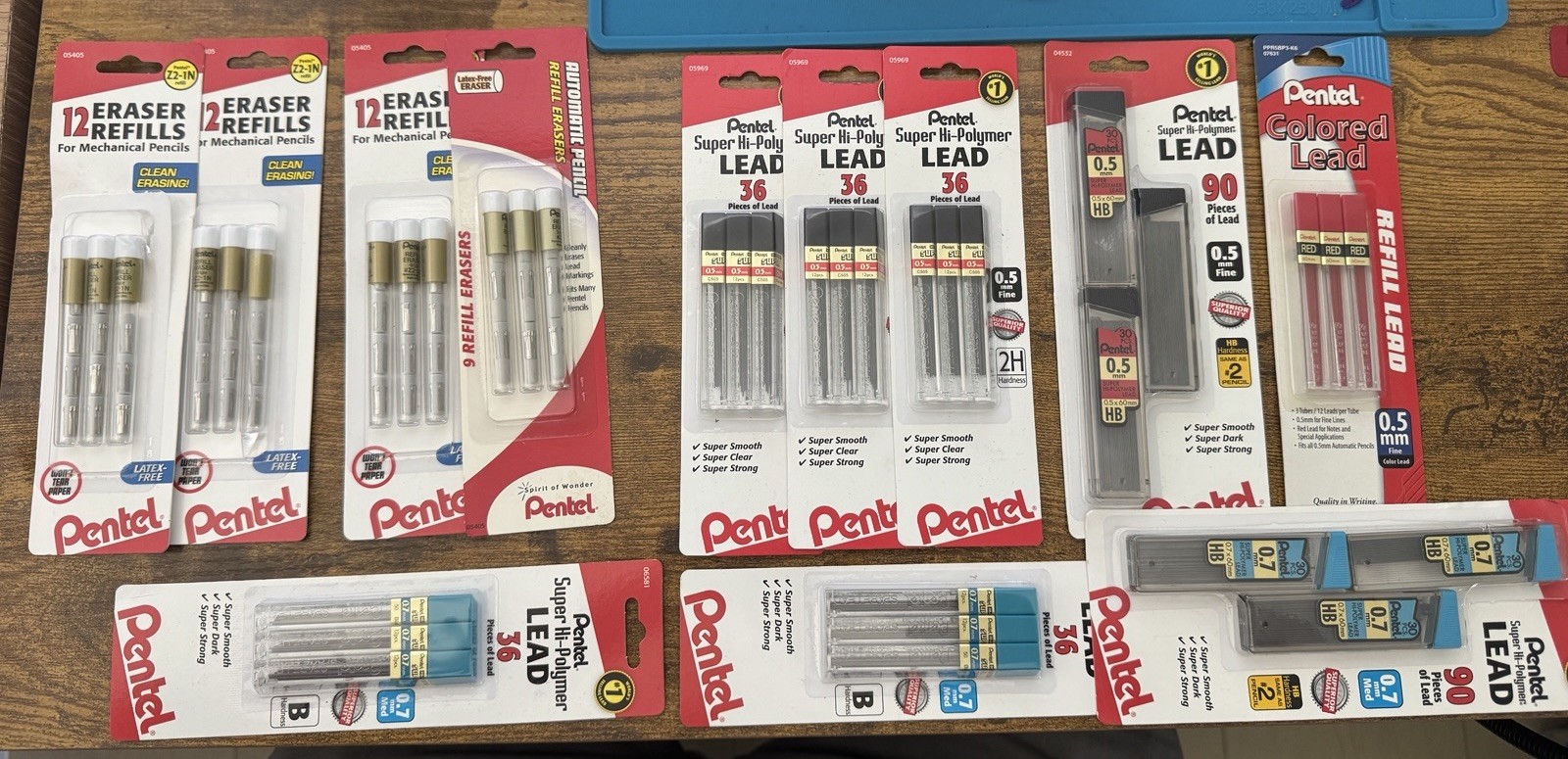 Pentel Eraser & Lead Refills Lot Drafting Mechanical Pencil Super Hi-Polymer