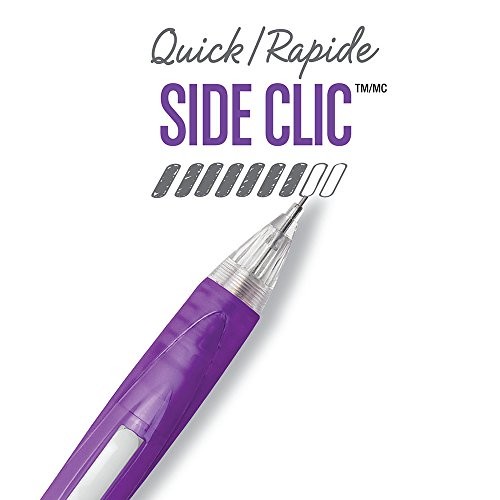 Velocity Side Clic Mechanical Pencils, With Colorful Barrel, Medium 0.7 mm