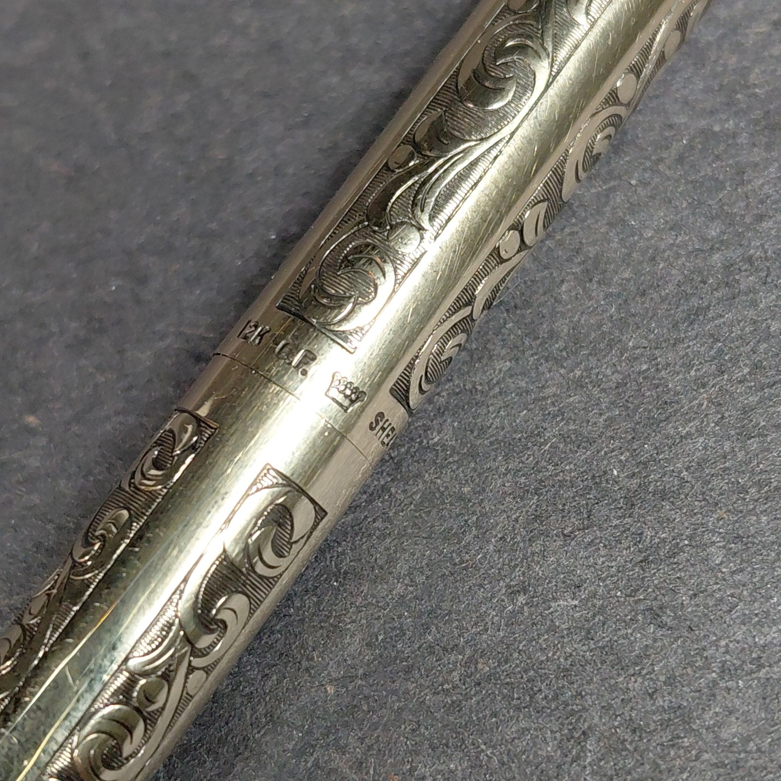 VTG Sheaffer Grape Vine 1/30 12k Gold Filled 0.9 MM Pencil USA Grapes and Leaves