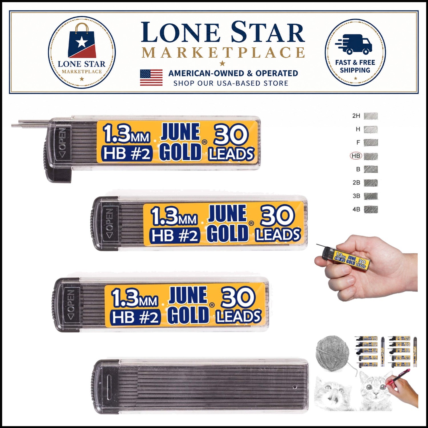 Durable 120-Piece Graphite Lead Refill Set – 1.3 mm HB for Artists and Students
