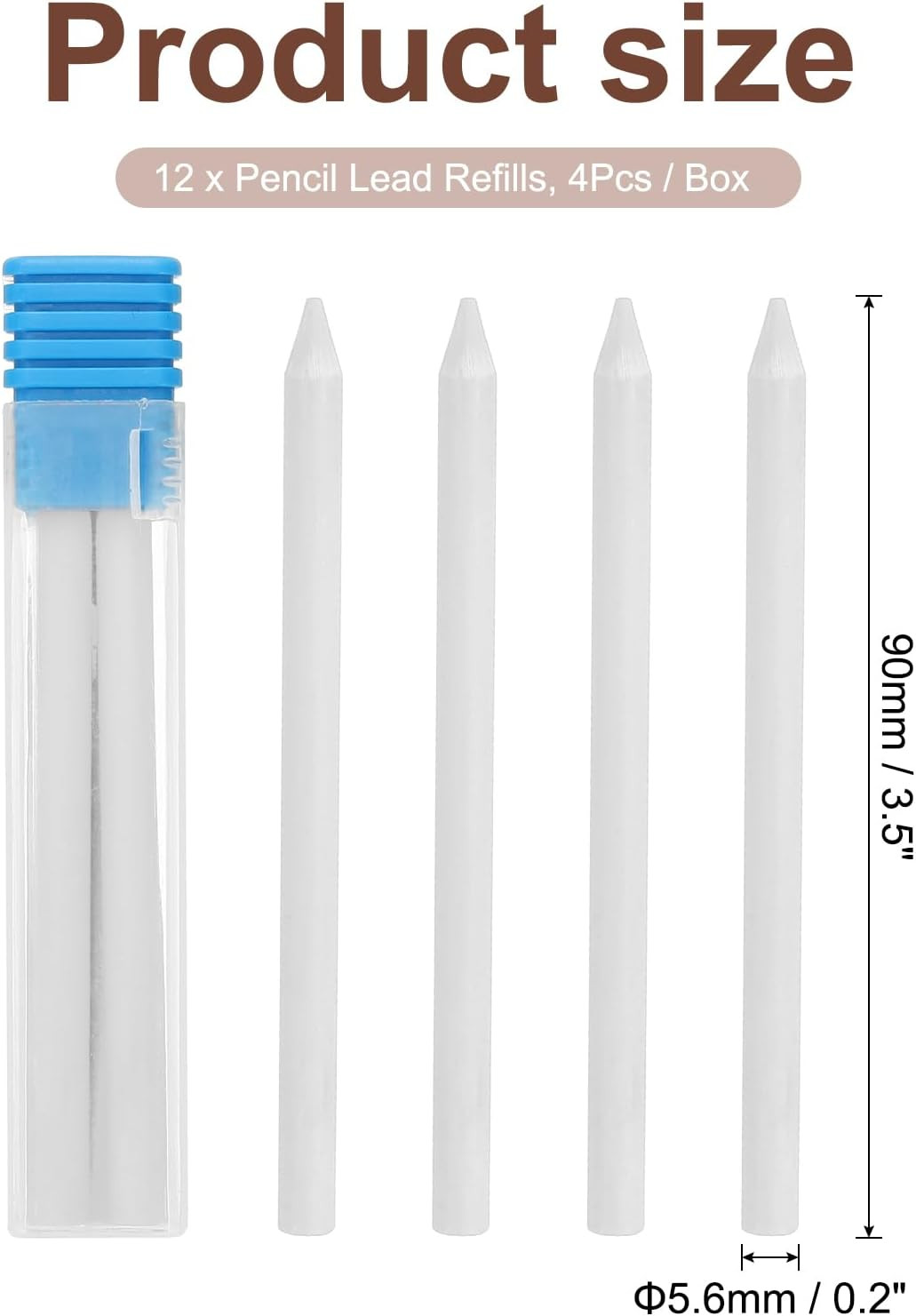 12Pcs 5.6Mm 2B Carpenter Pencil Lead Refills, Solid Dry Pencil Refills Break …