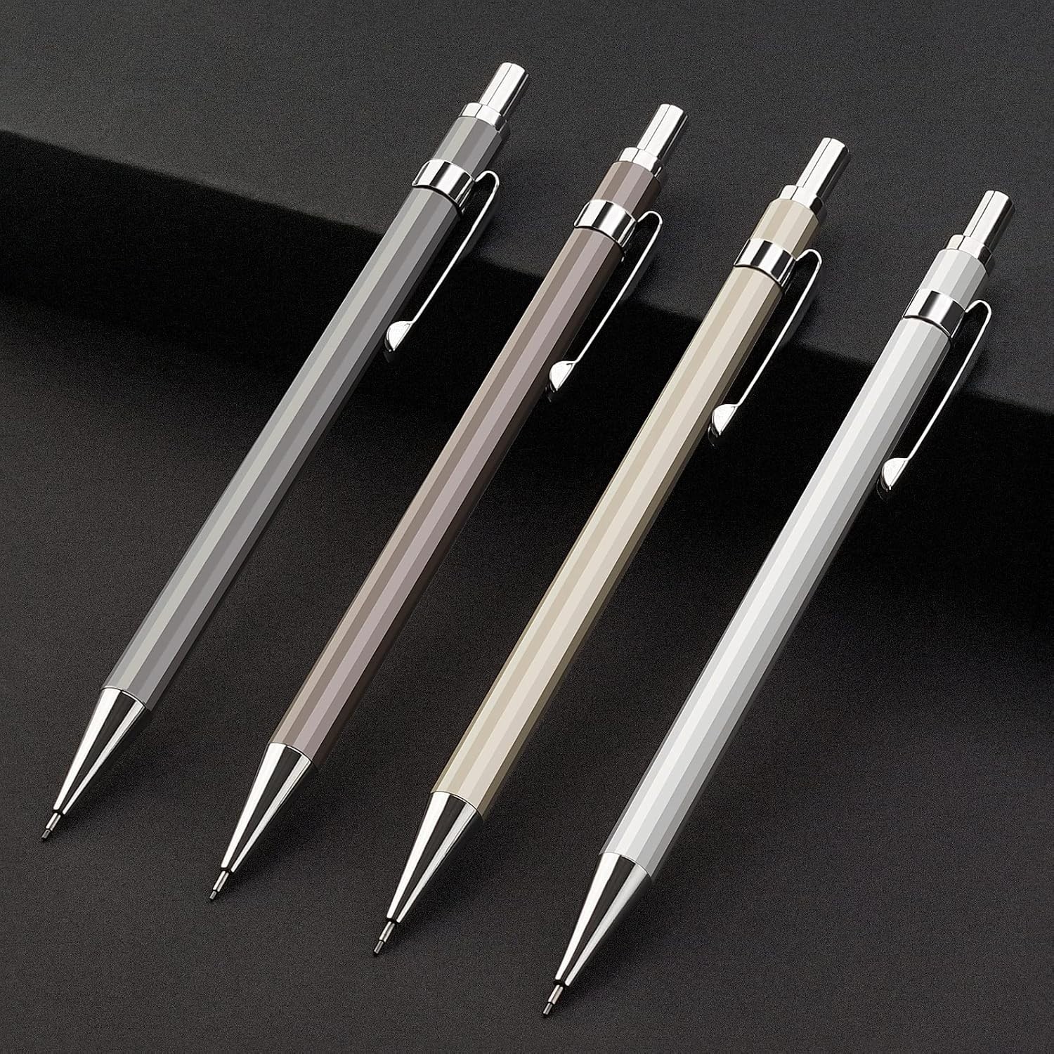 Complete 4-Piece Metal Mechanical Pencil Set – Ideal for Sketching & Drafting