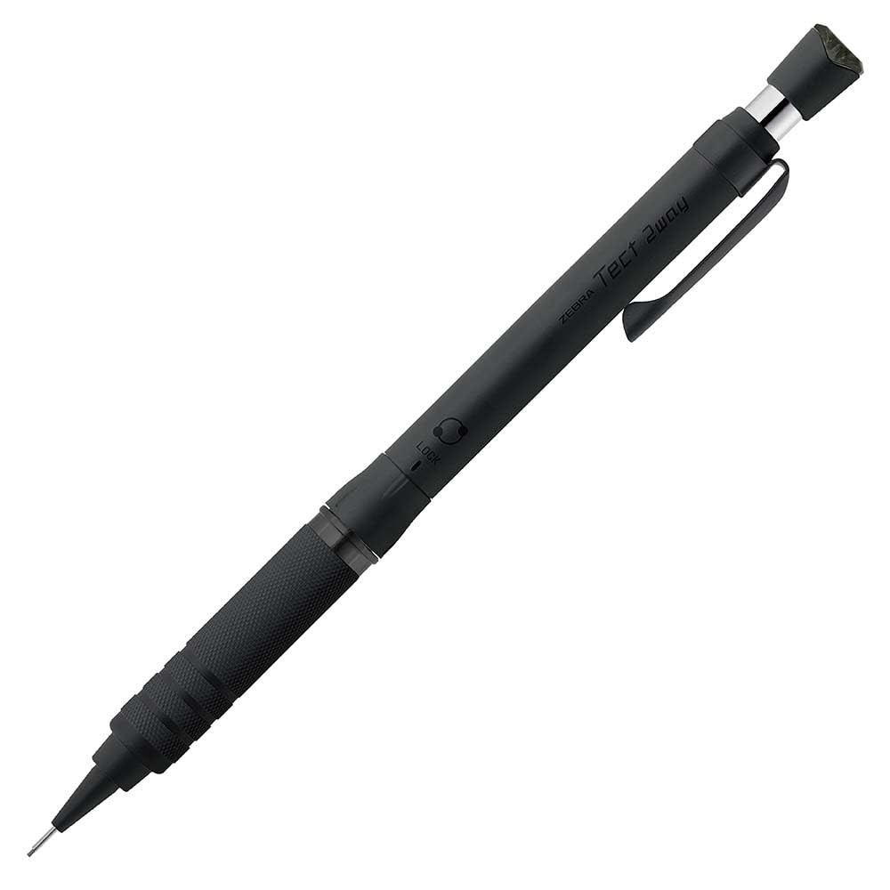 ZEBRA Mechanical Pencil, Tect 2-Way RO, 0.5mm, Dark Black, Knurled Model, P-MA14