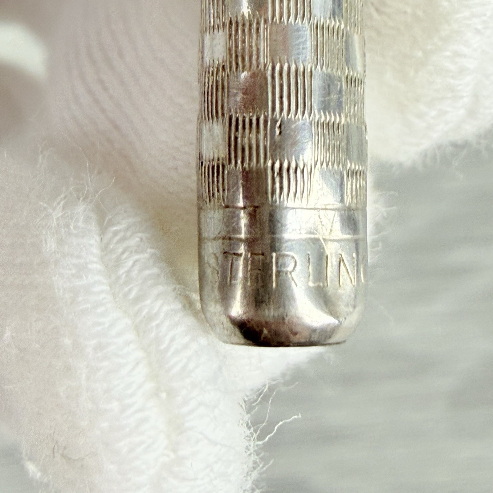 Vintage Sterling Silver Propelling Pencil Retractable Necklace Pendant or Fob