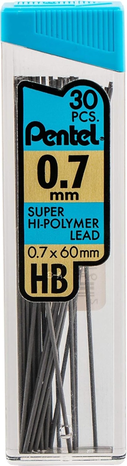 30 Count Super Hi-Polymer 0.7mm Pencil Lead Refills – Eco-Friendly Pack of 3