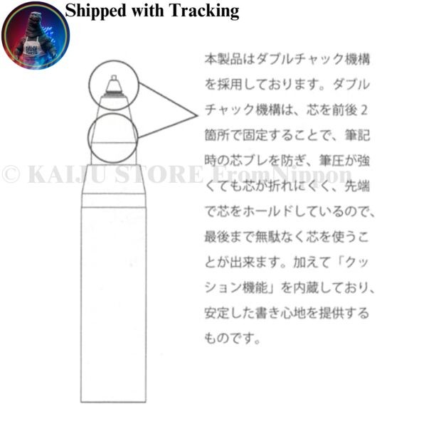 Quitera Double Chuck Mechanical Pencil KS-03 0.5 Black