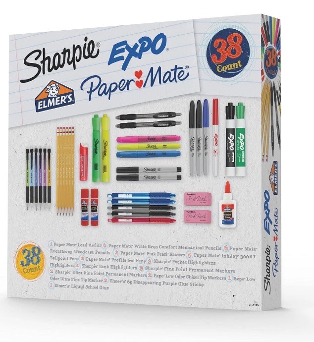 Supplies Kit, Highlighters, Mechanical Pencils, Glue Sticks, Erasers, Etc