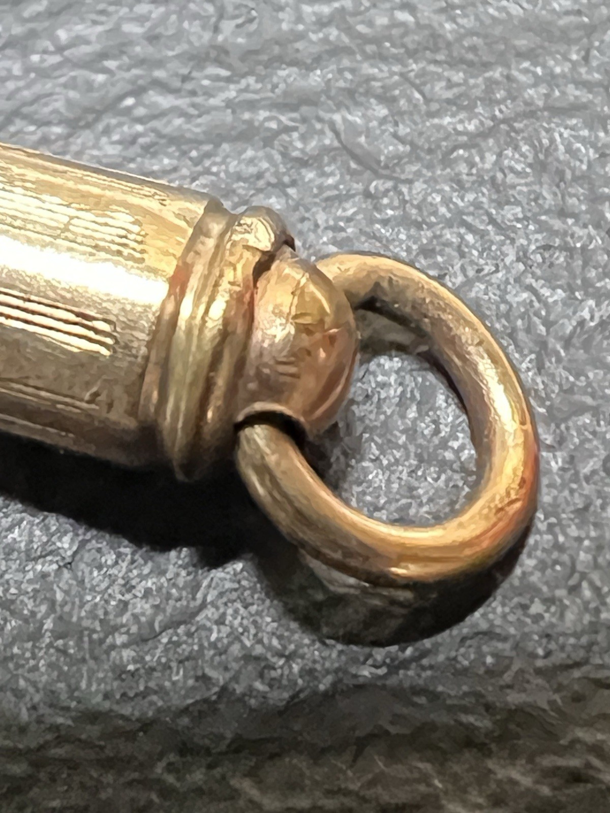 VINTAGE GOLD FILLED MECHANICAL PENCIL FOB PENDANT 2 3/4 INCHES LONG LARGE LEAD