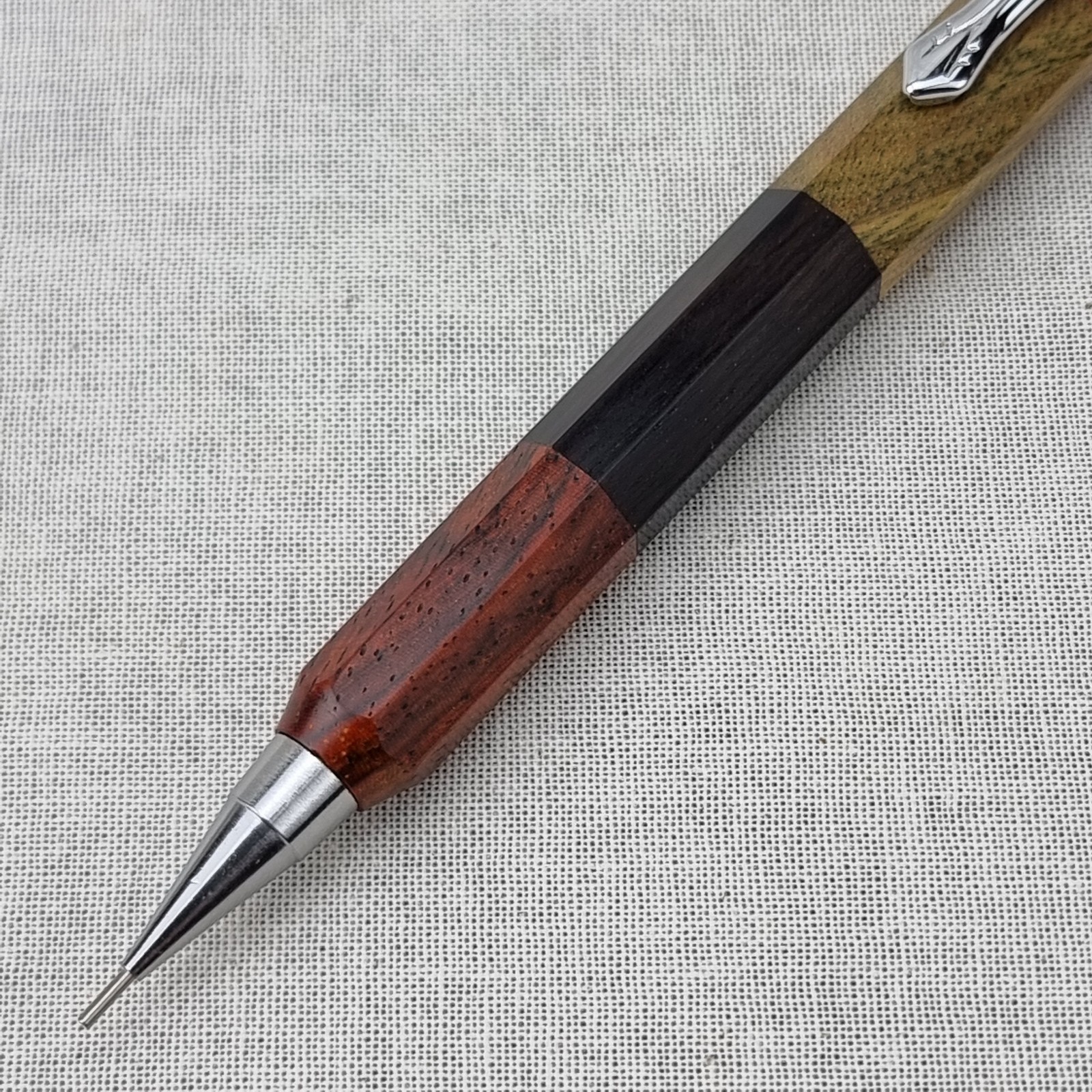 Hand Crafted Pentel PG5 Mechanical Pencil with Octagonal Wood Barrel