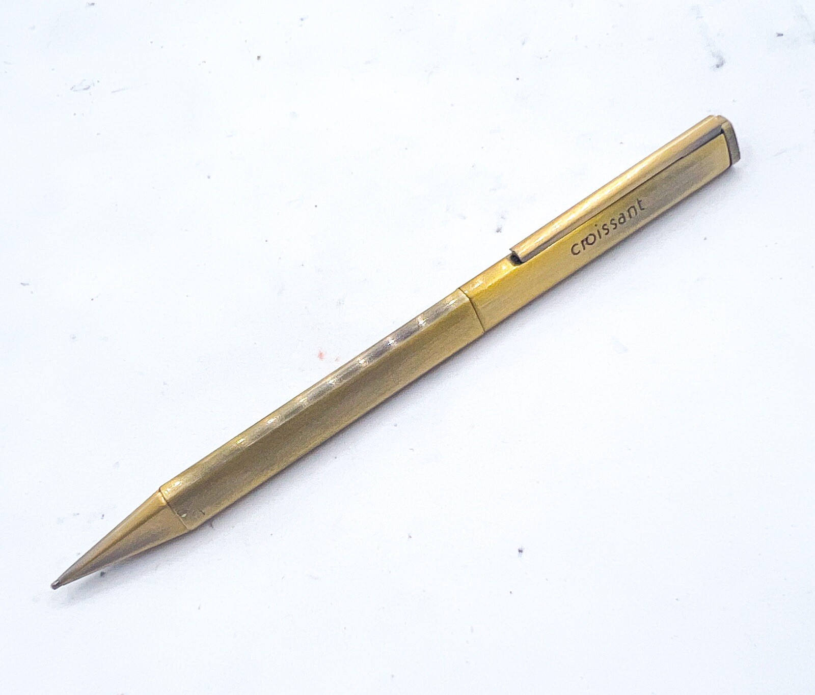 croissant mechanical pencil Triangular Barrel Continues Twist 0.5 Brass Made