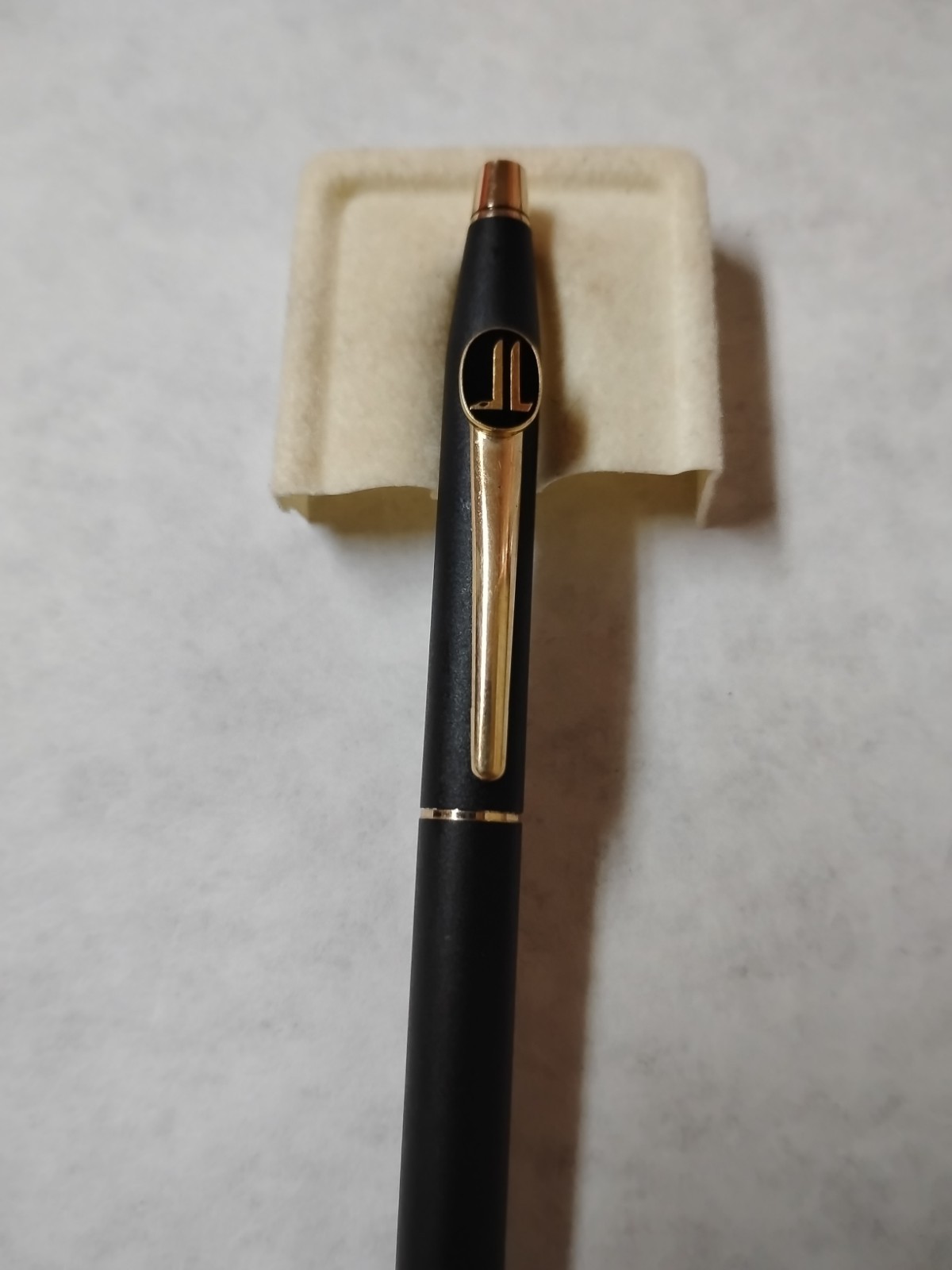 Vintage Cross Matte Black Gold Trim Mechanical Pencil J&L Steel Emblem Works #L2