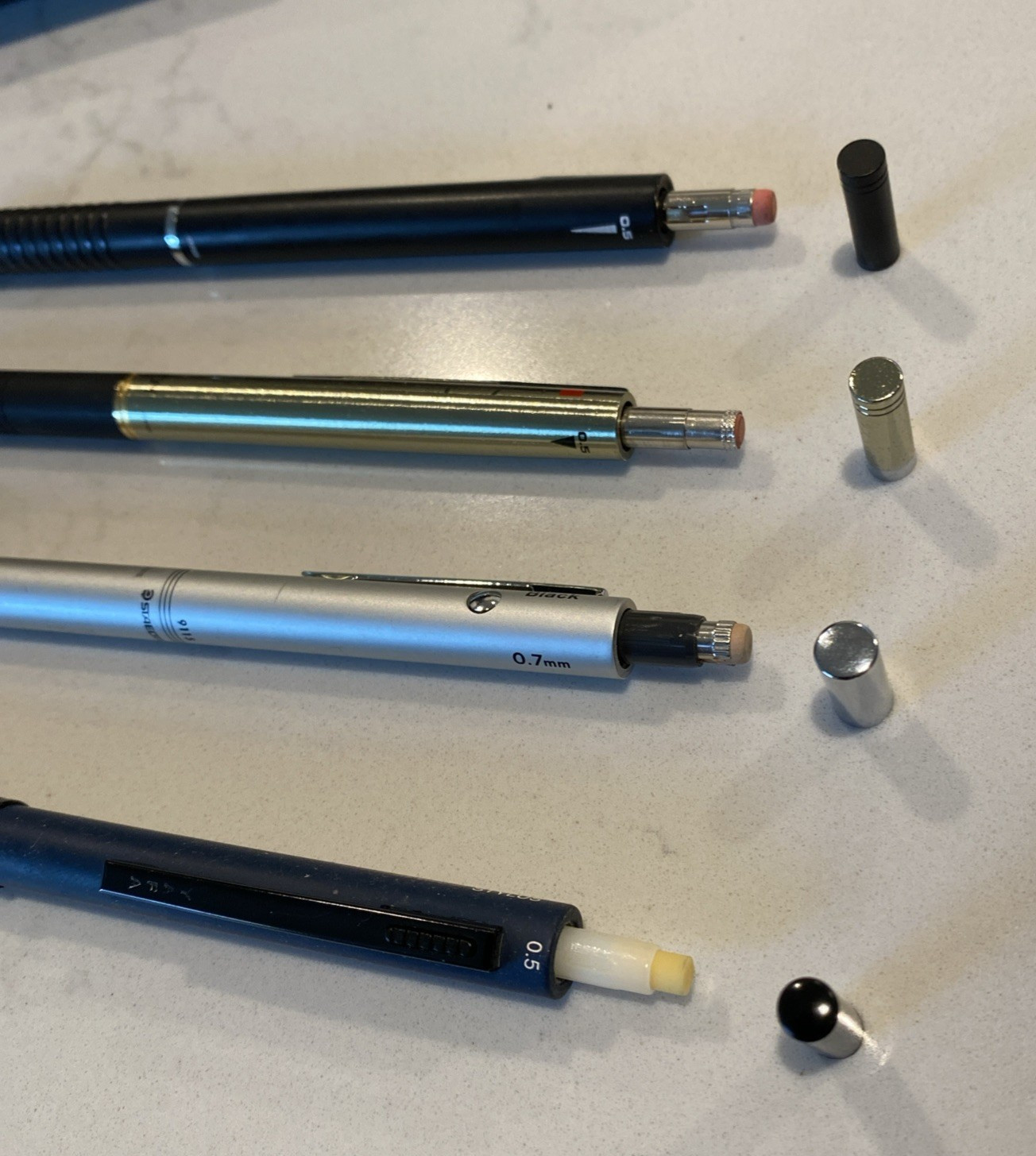 Lot X 7 Multi Function Pen Pencil Trio Quad Rotring Staedtler Yafa Belkin Cross