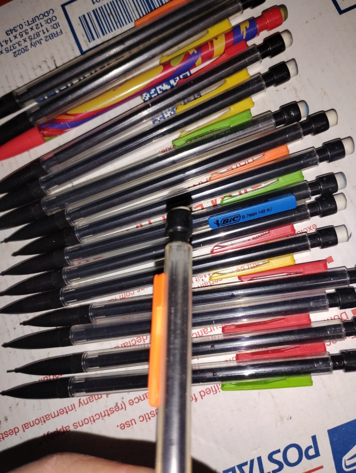 Lot of 16 BIC Mechanical Pencils 0.7mm #2 Assorted Colors