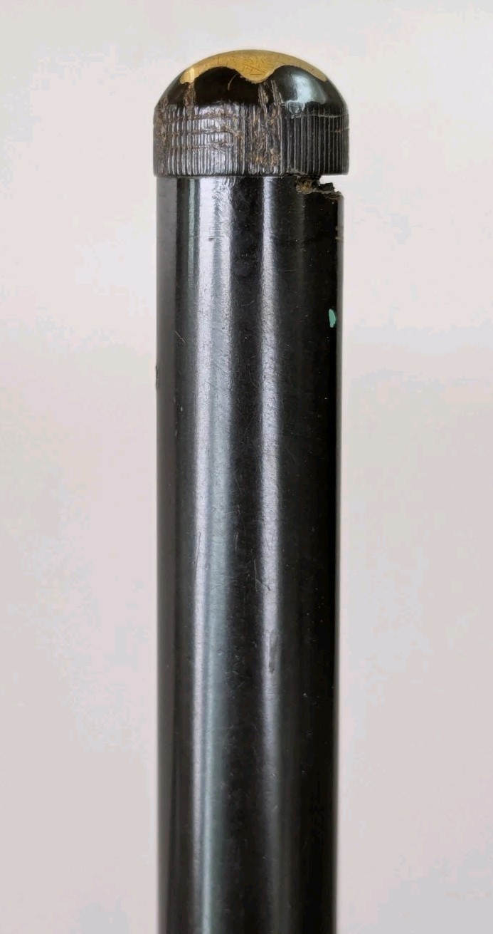 Antique Mont Blanc Pencil Lead Holder Circa 1930s Hard Rubber Round 6 Inches HTF