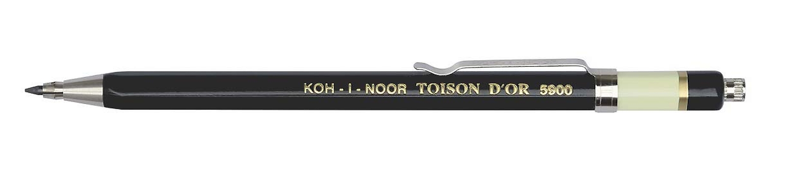 Koh-I-Noor Toison d’Or Lead Holder with Clip, 2mm x 120mm Lead, Black, 1 Each…