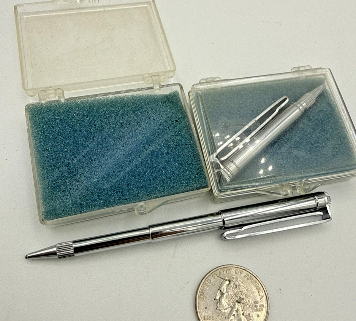 2 Vintage Extend-A-Pencil Mechanical Pencil Tie Clip
