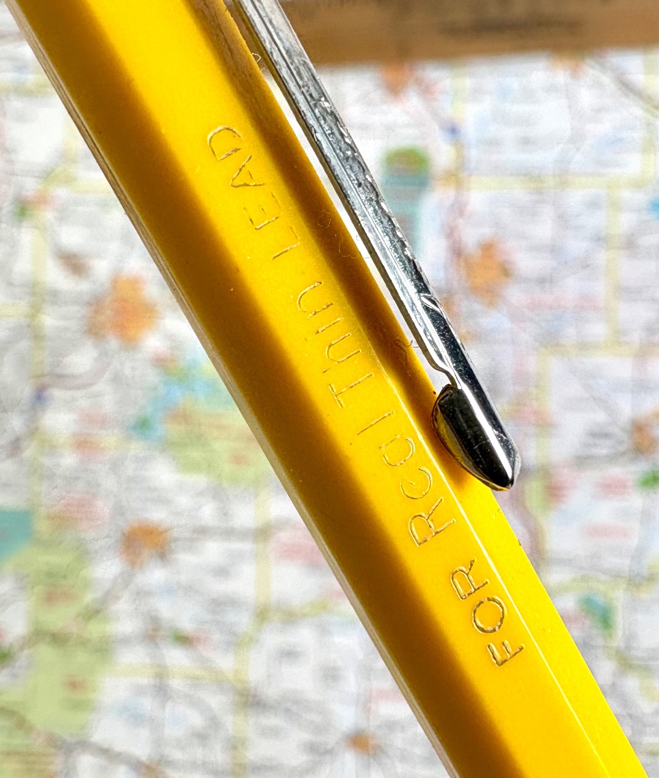 Vintage Autopoint Utility Real Thin Leads (0.9 mm) Mechanical Pencil – Yellow