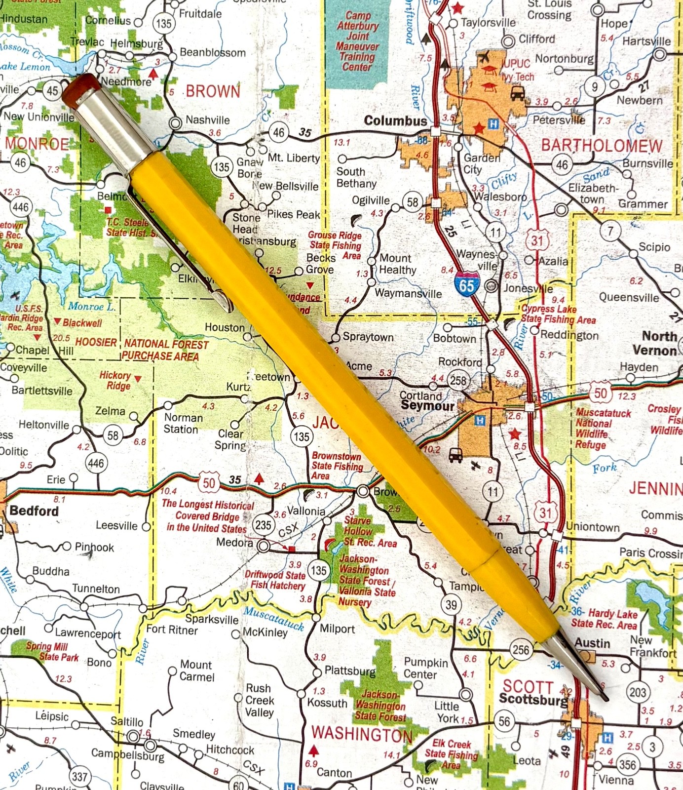 Vintage Autopoint Utility Real Thin Leads (0.9 mm) Mechanical Pencil – Yellow