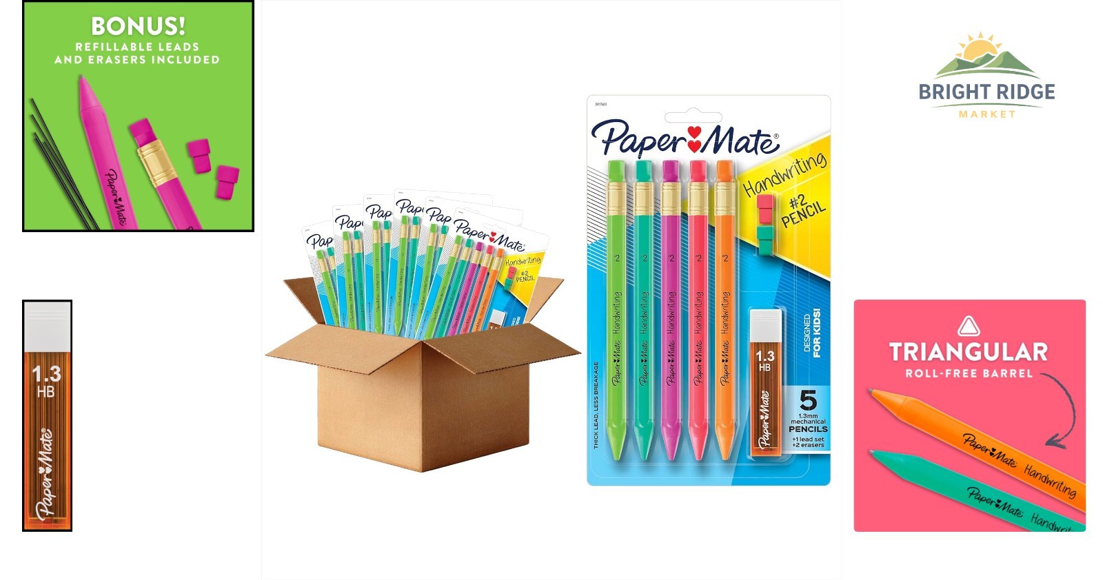 Mechanical Pencils for Kids, 30 Count Set with Assorted Colors & Writing Control